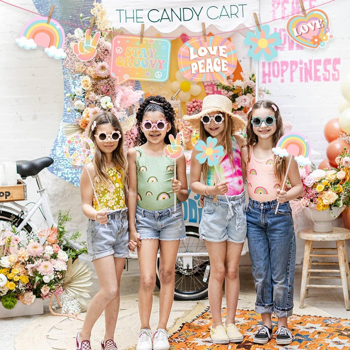 Decoraciones de Fiesta Groovy Cheereveal - 30 Accesorios para Photobooth