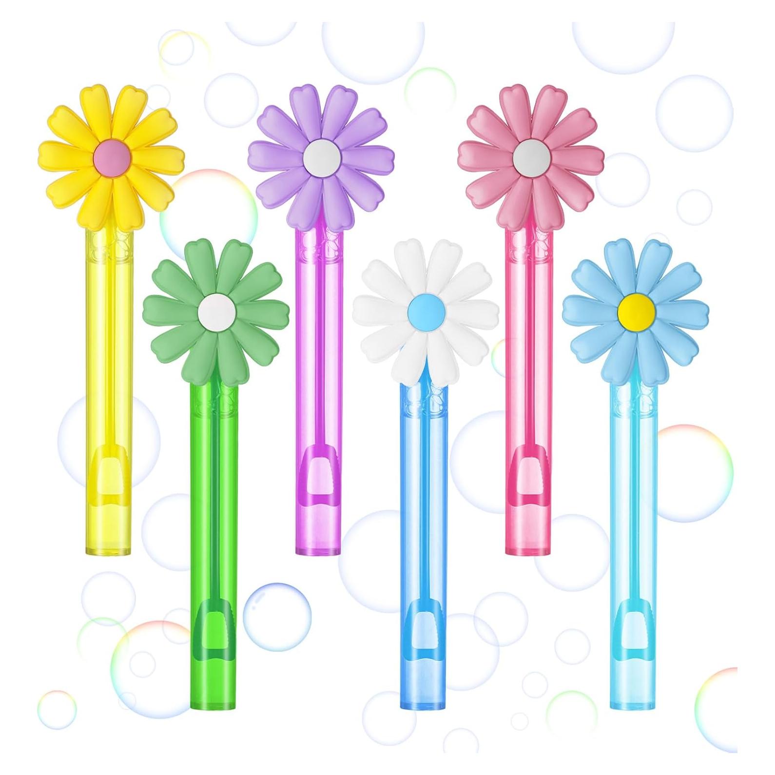 30 Varitas de Burbuja Margarita Pastel para Fiesta y Bodas