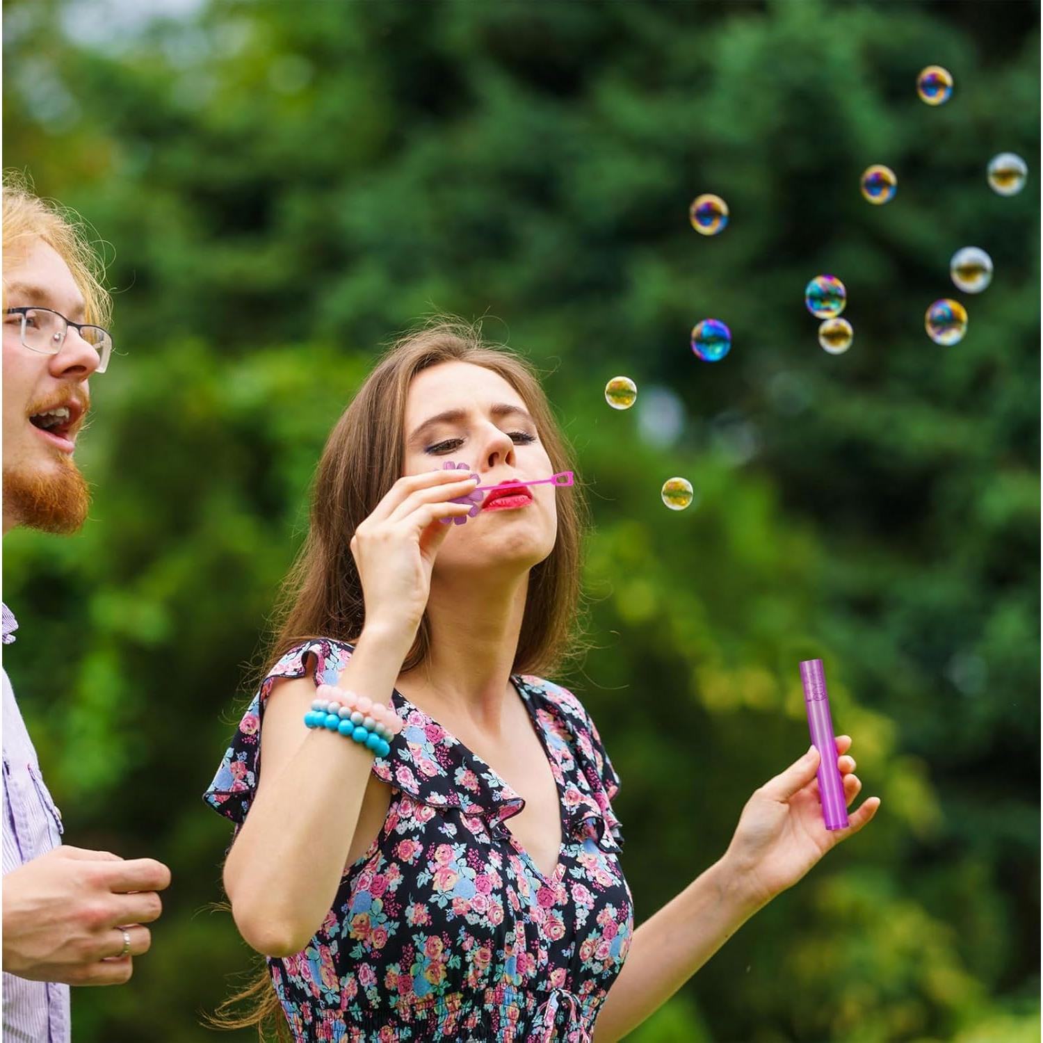 30 Varitas de Burbuja Margarita Pastel para Fiesta y Bodas