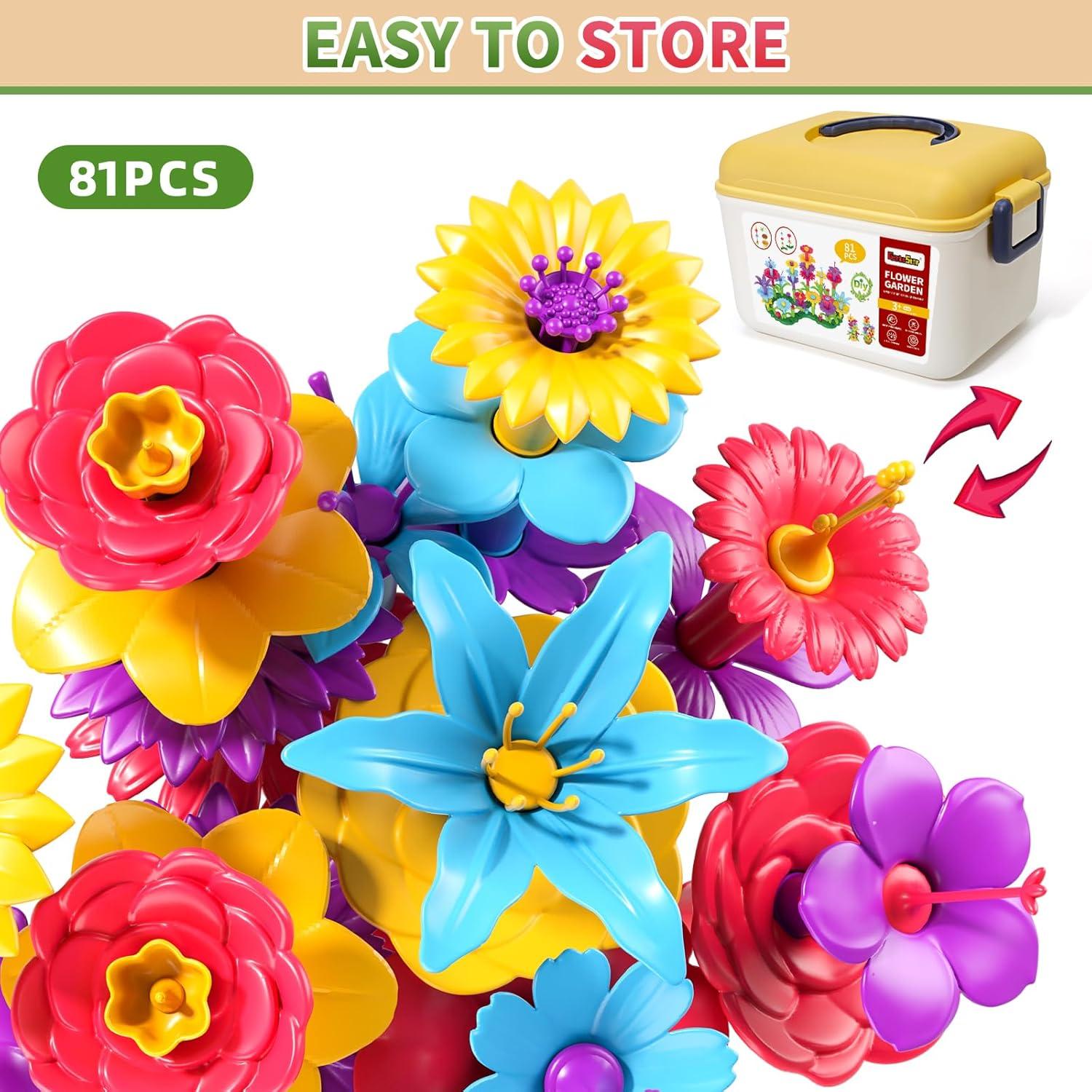 Set de Juguetes de Construcción de Jardín de Flores 81 PCS