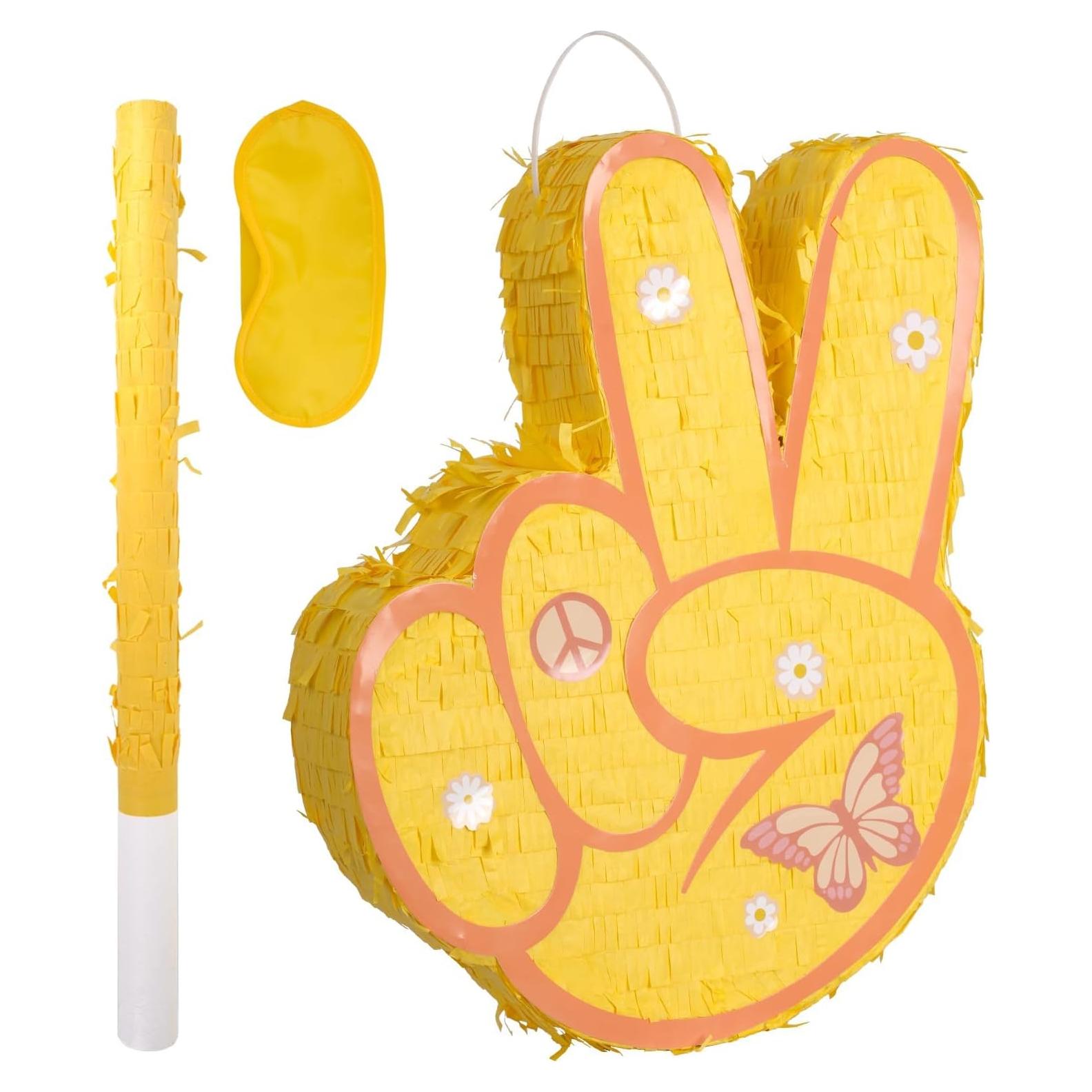 Piñata Groovy JOARHONAL con Antifaz y Bate 40.6x30.5 cm