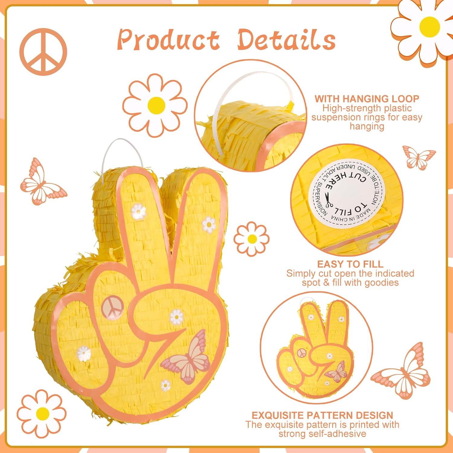 Piñata Groovy JOARHONAL con Antifaz y Bate 40.6x30.5 cm