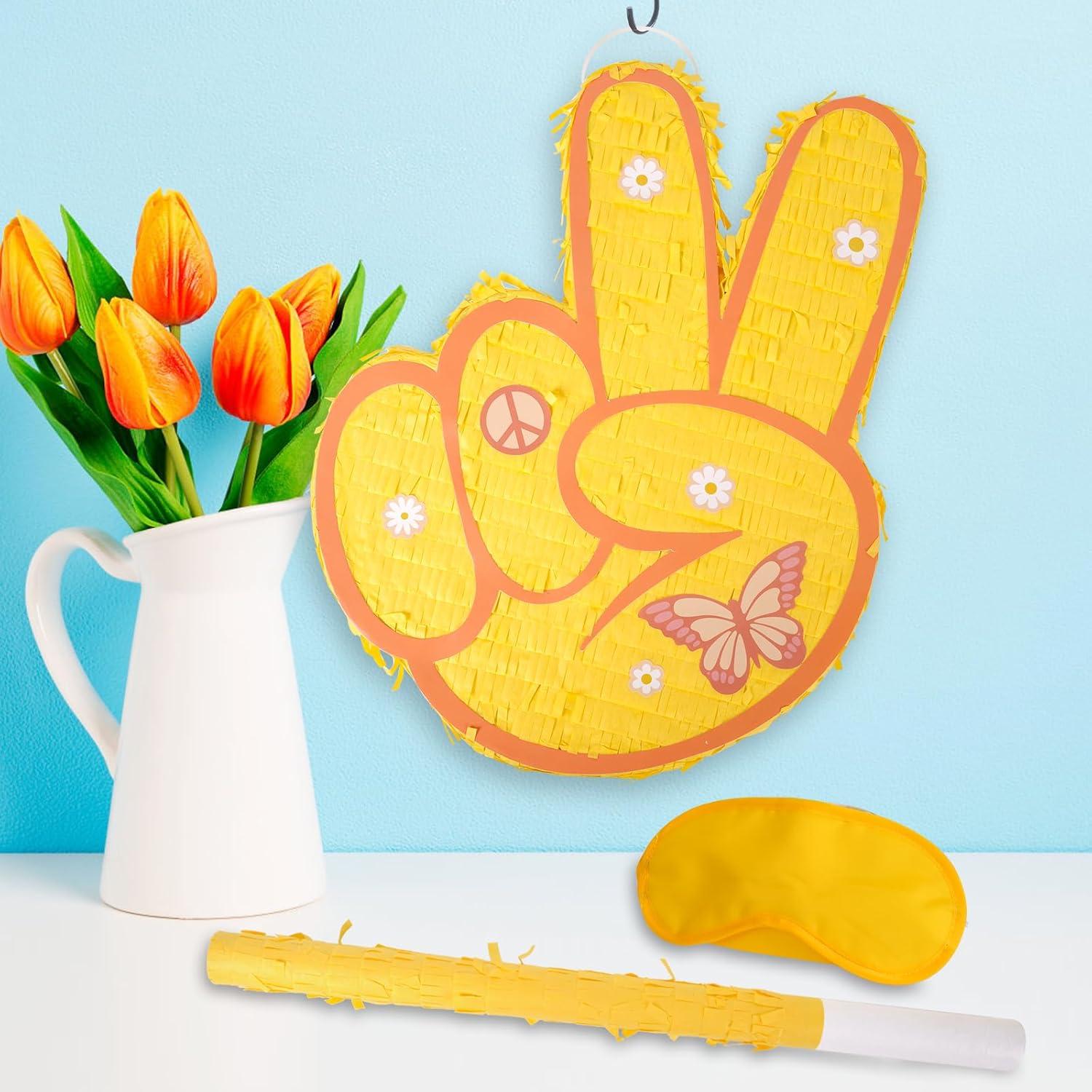 Piñata Groovy JOARHONAL con Antifaz y Bate 40.6x30.5 cm