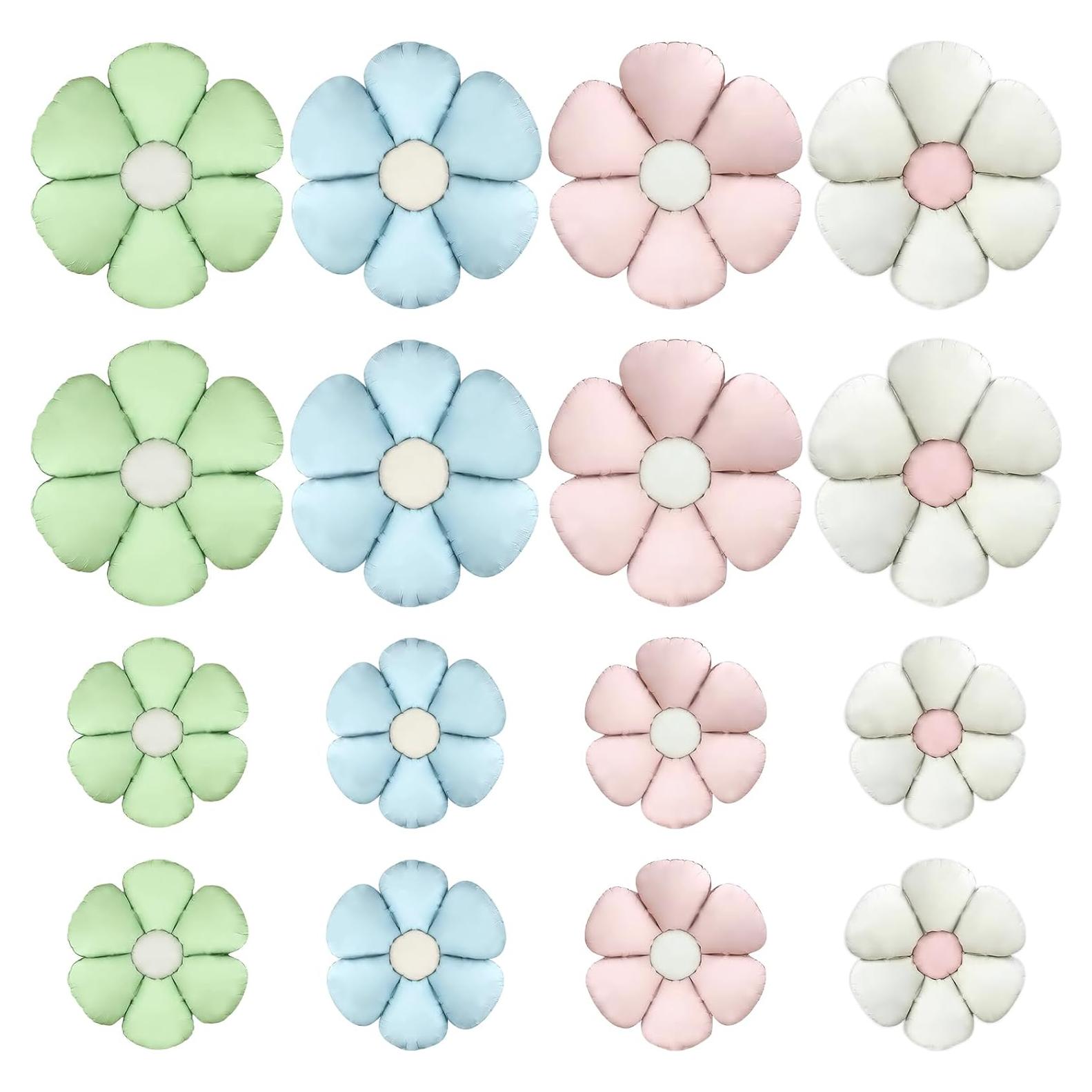 16 Globos de Aluminio Margarita Coloridos para Fiesta