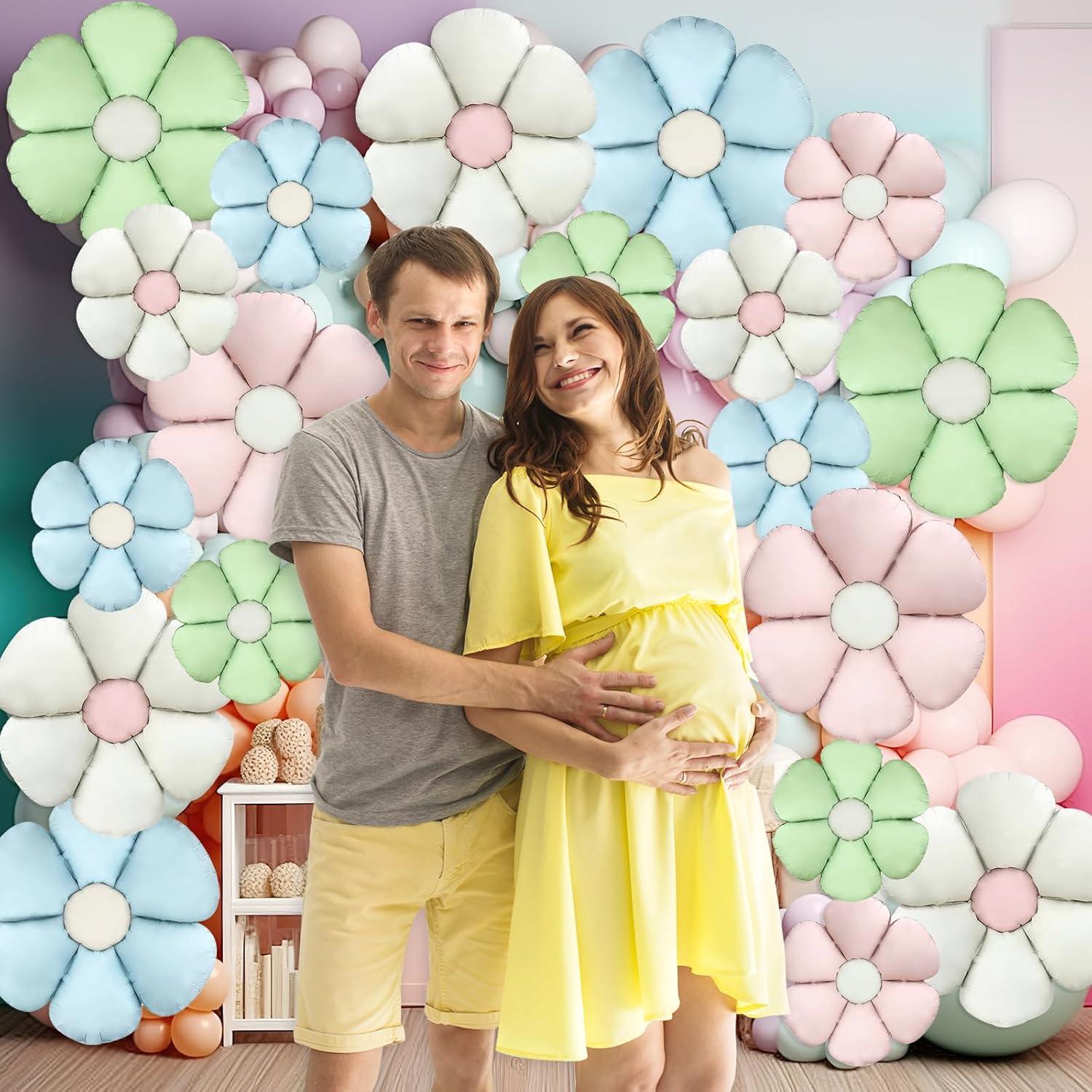 16 Globos de Aluminio Margarita Coloridos para Fiesta