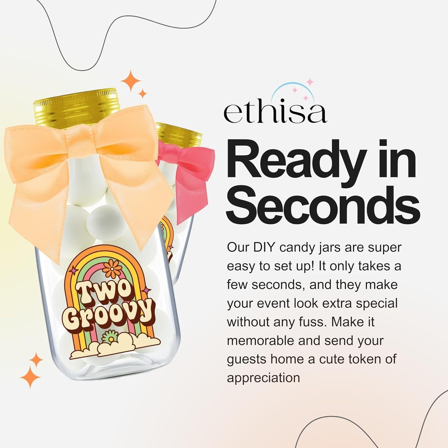 Paquete de 12 Tarros de Dulces Ethisa Dos Groovy 118ml