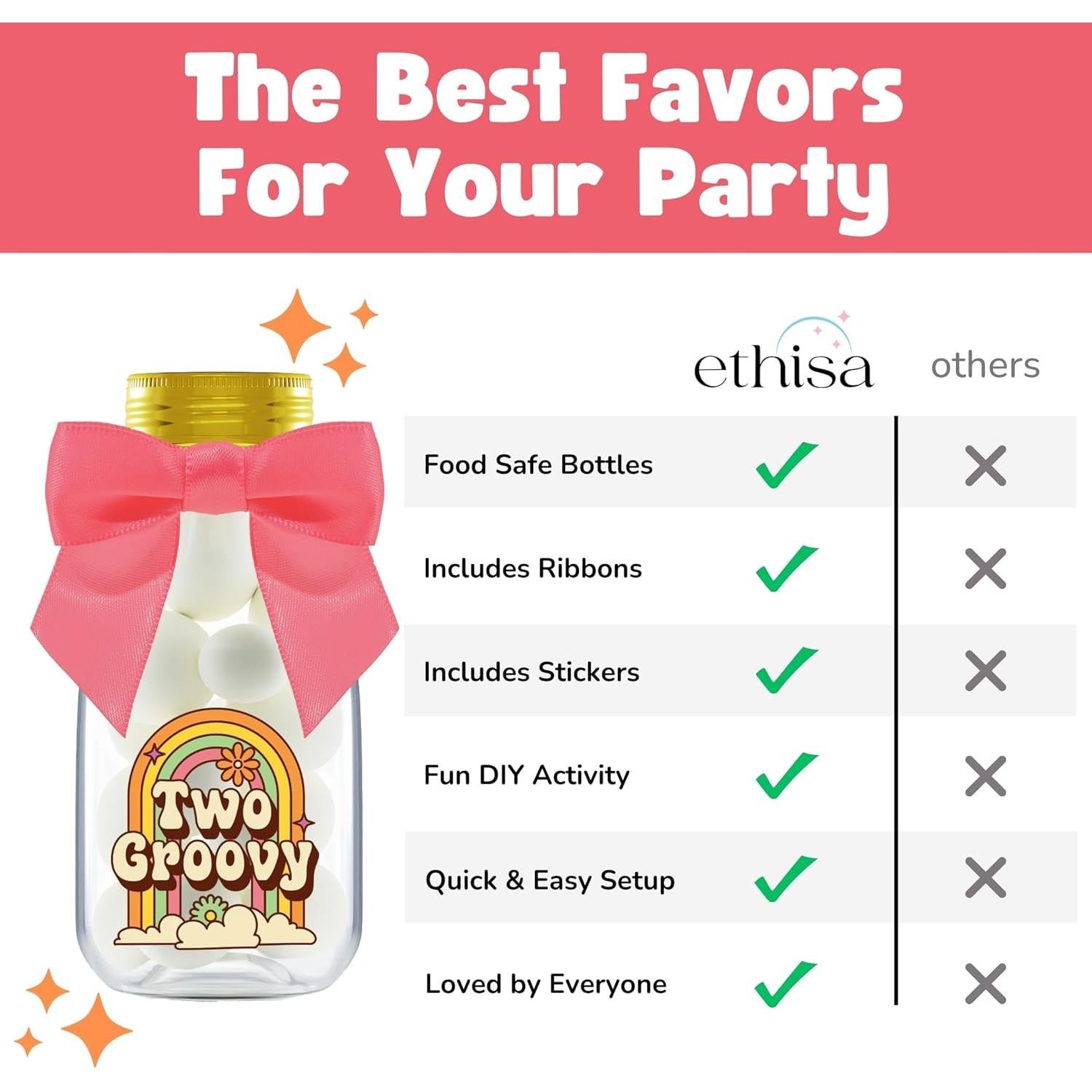 Paquete de 12 Tarros de Dulces Ethisa Dos Groovy 118ml