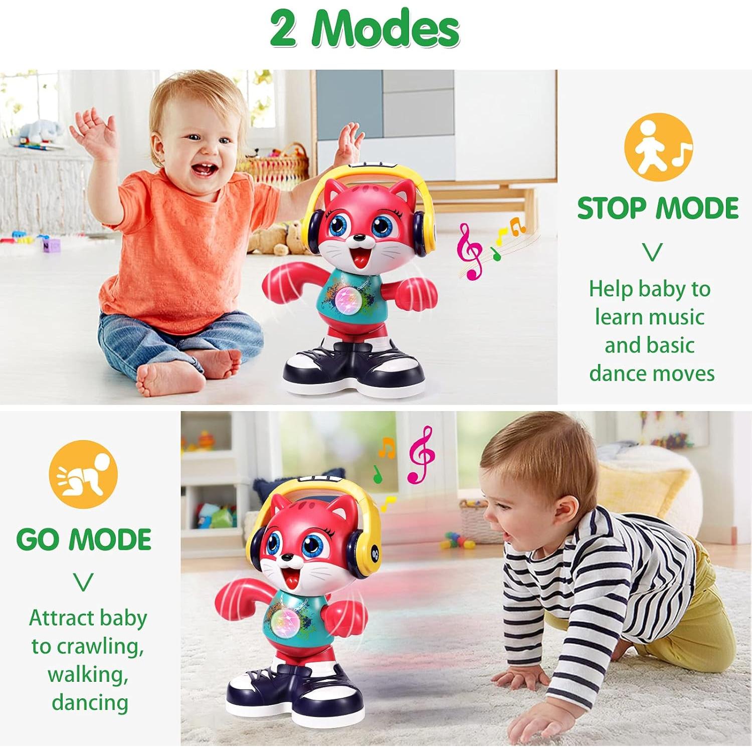 Juguete Musical Interactivo Gato Bailarín Yunaking 0.99 kg