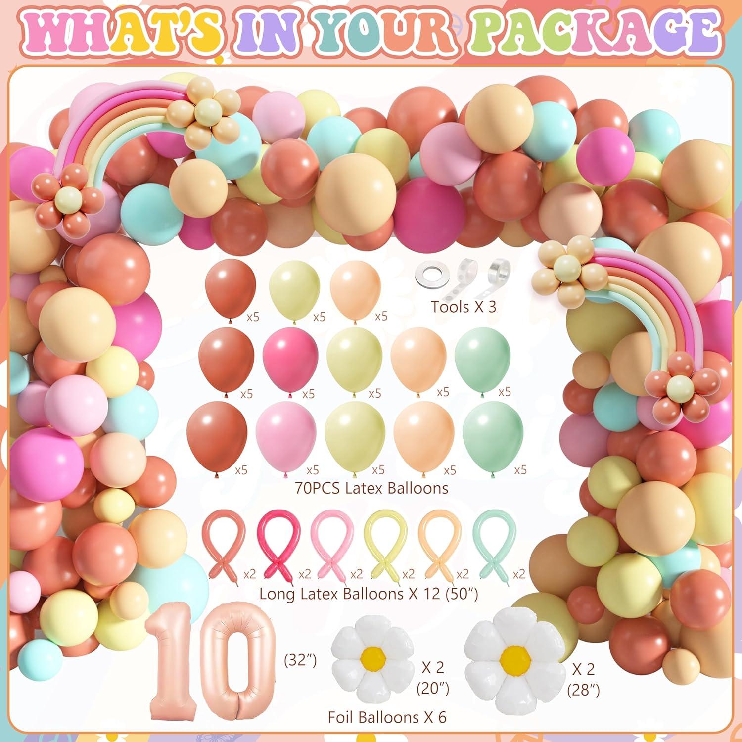 Decoraciones de Cumpleaños Boho 10 Años Niña - WHYMEO