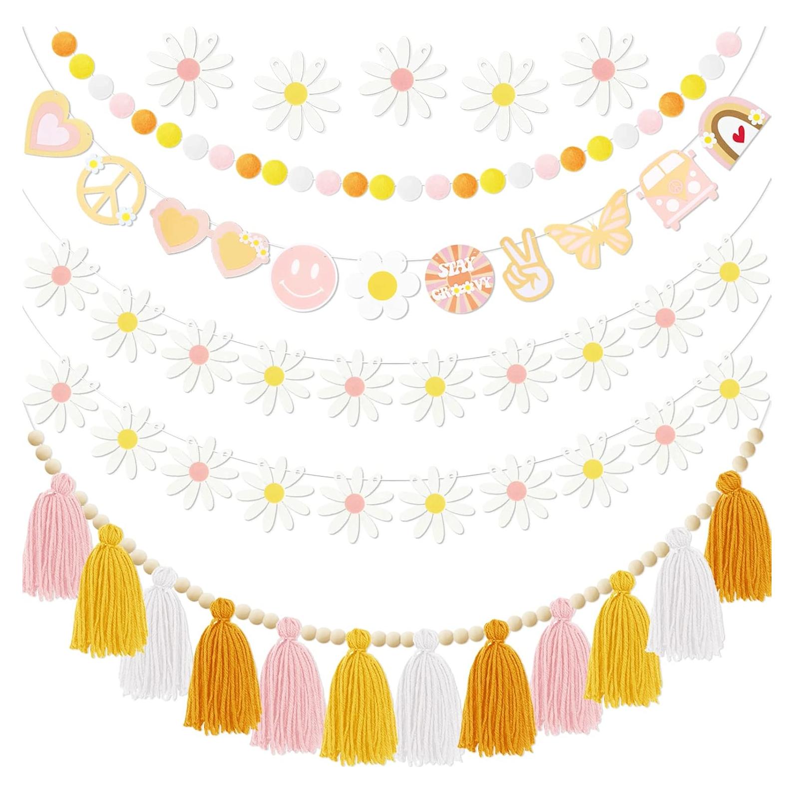 Guirnalda de Decoración Boho WHYMEO 5 Piezas Primavera