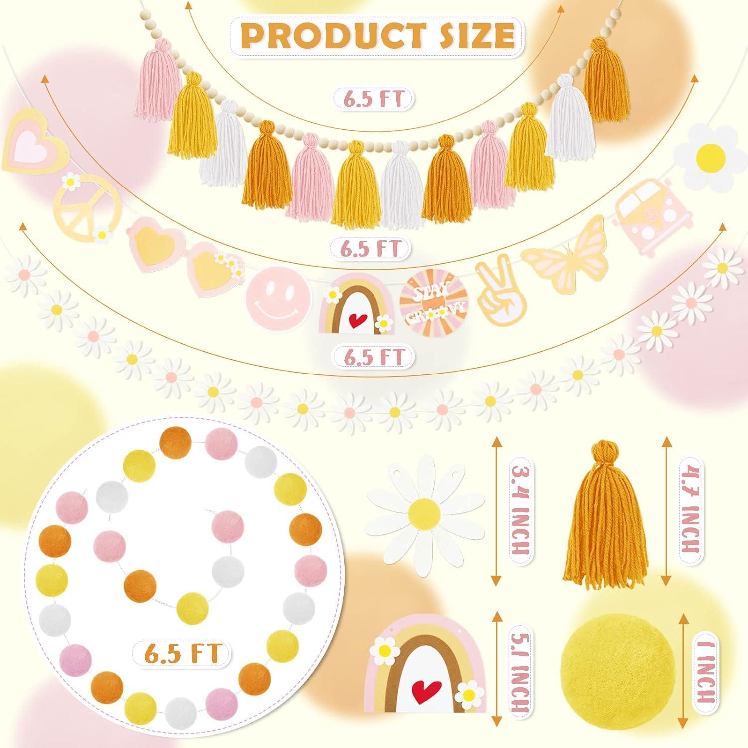 Guirnalda de Decoración Boho WHYMEO 5 Piezas Primavera