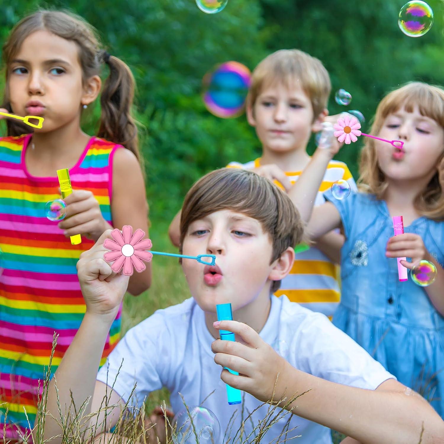 Varitas de Burbuja Retro Margarita 24 Pcs - Suministros Fiesta