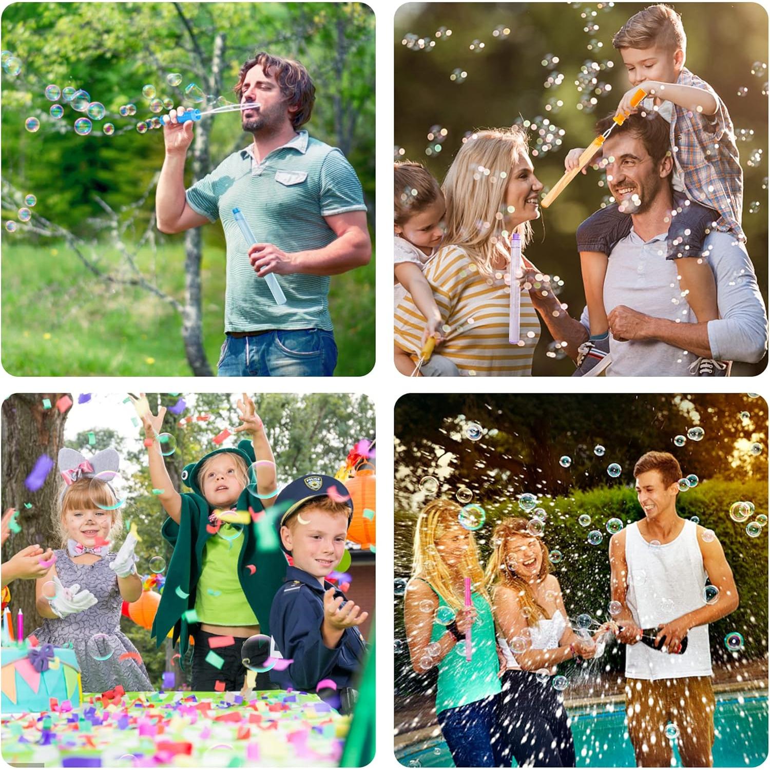 Inscraft 48 Varitas de Burbujas Grandes 35.5 cm 8 Colores