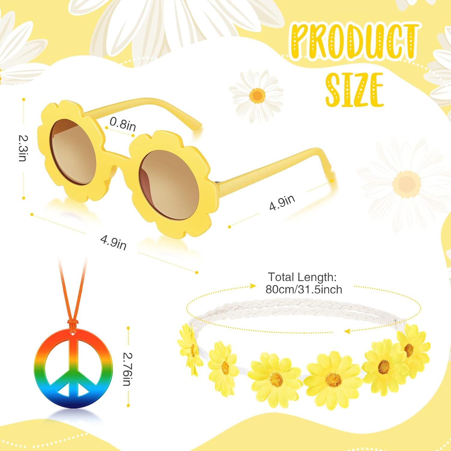 Conjunto de Gafas Hippies y Diademas Cindeer - 36 Piezas