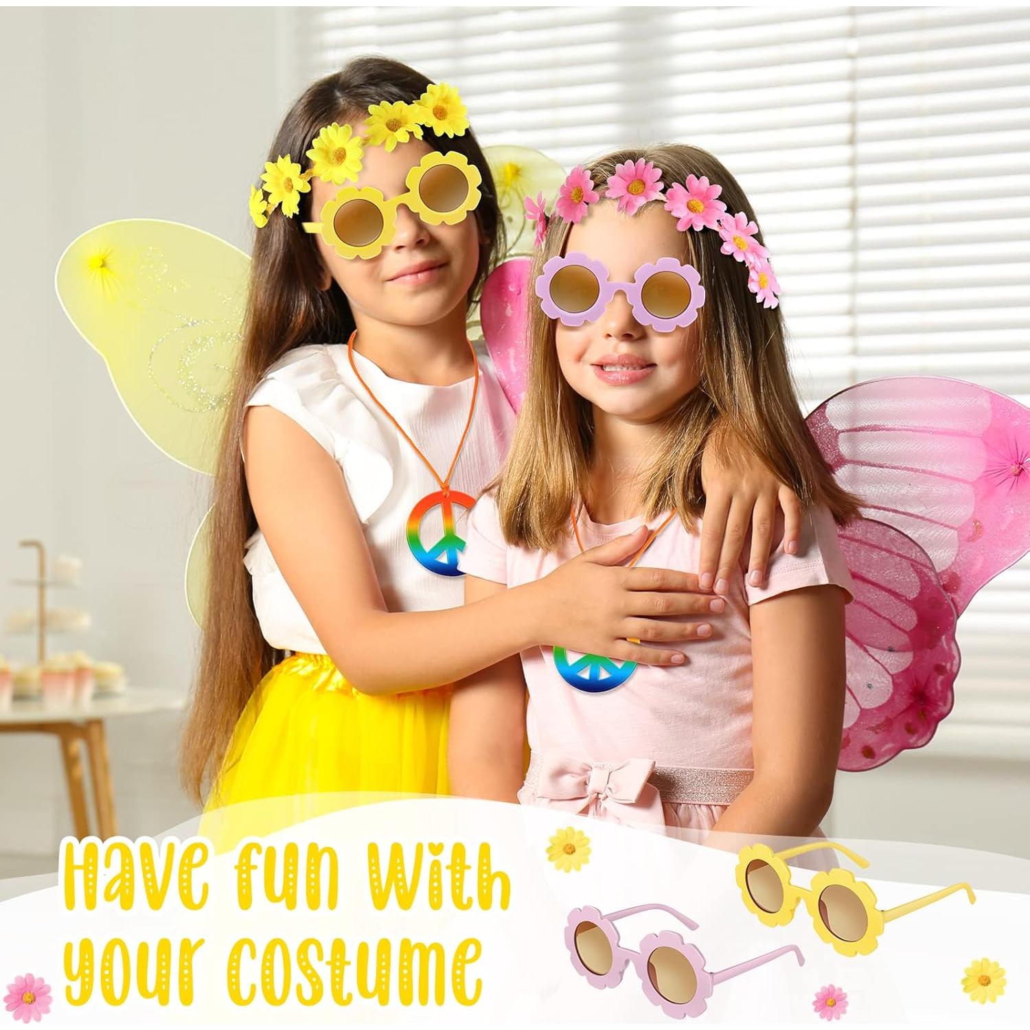 Conjunto de Gafas Hippies y Diademas Cindeer - 36 Piezas