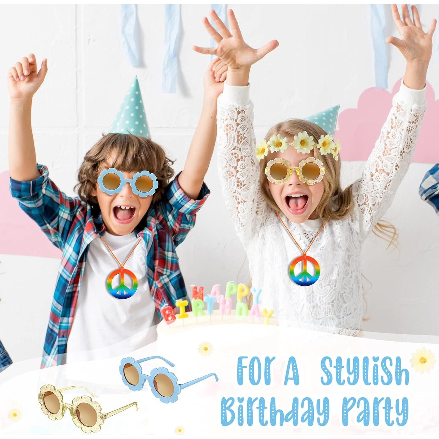 Conjunto de Gafas Hippies y Diademas Cindeer - 36 Piezas