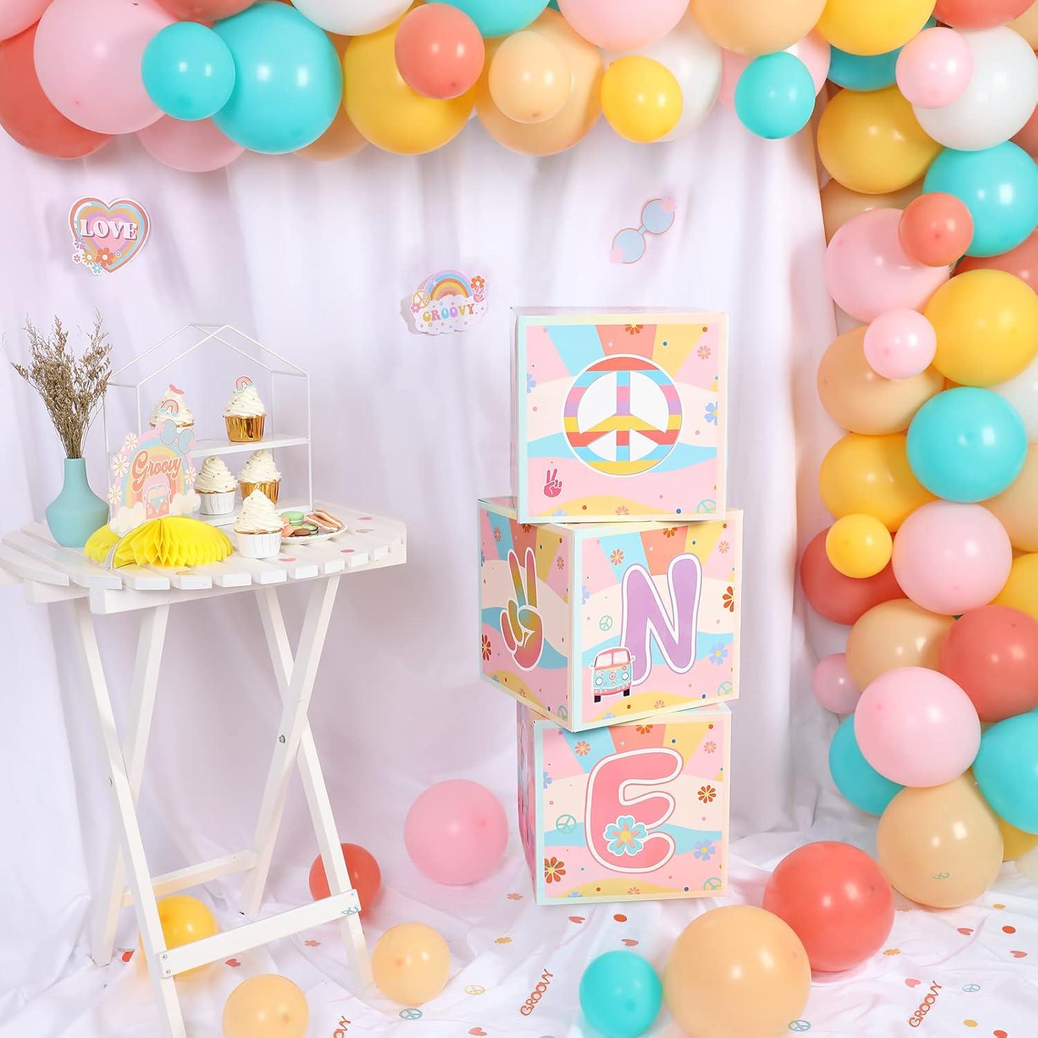 Decoraciones de Cumpleaños Groovy One - 3 Cajas de Globos 30 cm