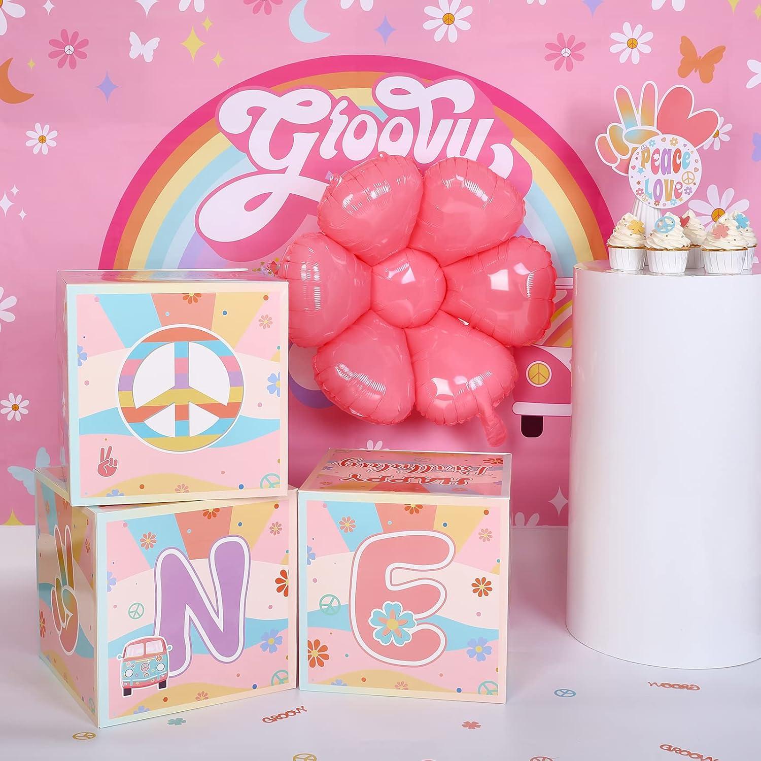 Decoraciones de Cumpleaños Groovy One - 3 Cajas de Globos 30 cm