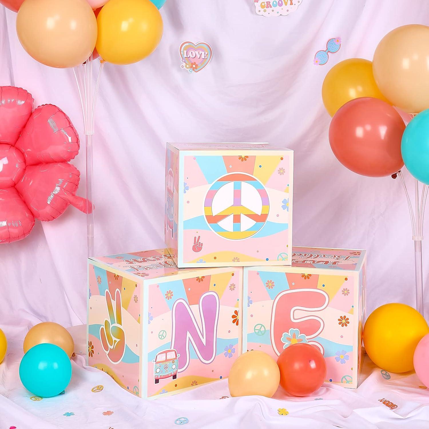 Decoraciones de Cumpleaños Groovy One - 3 Cajas de Globos 30 cm