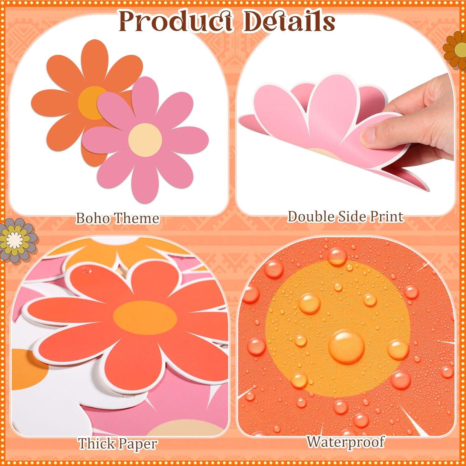 Decoraciones de Fiesta Bohemias Groovy Pasimy 106 Pcs