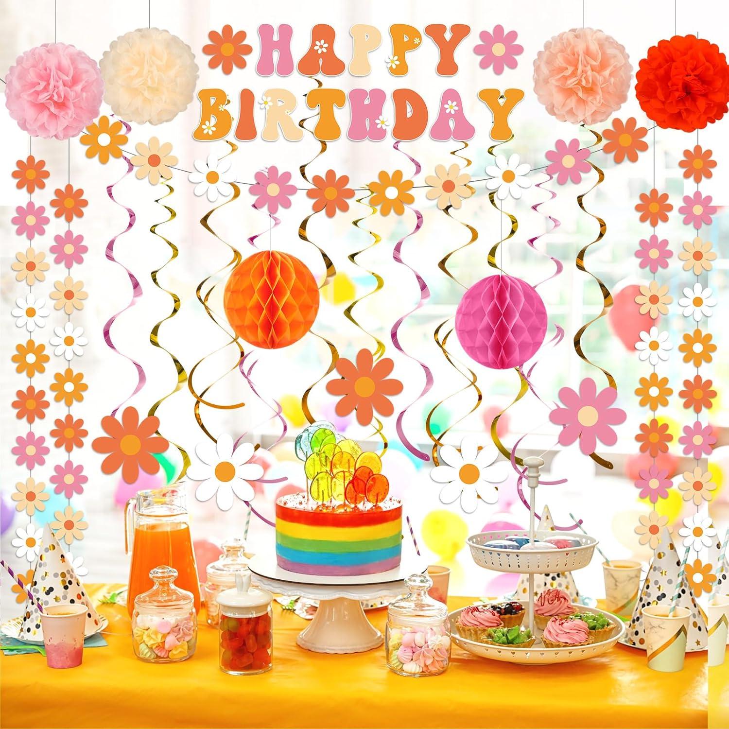 Decoraciones de Fiesta Bohemias Groovy Pasimy 106 Pcs