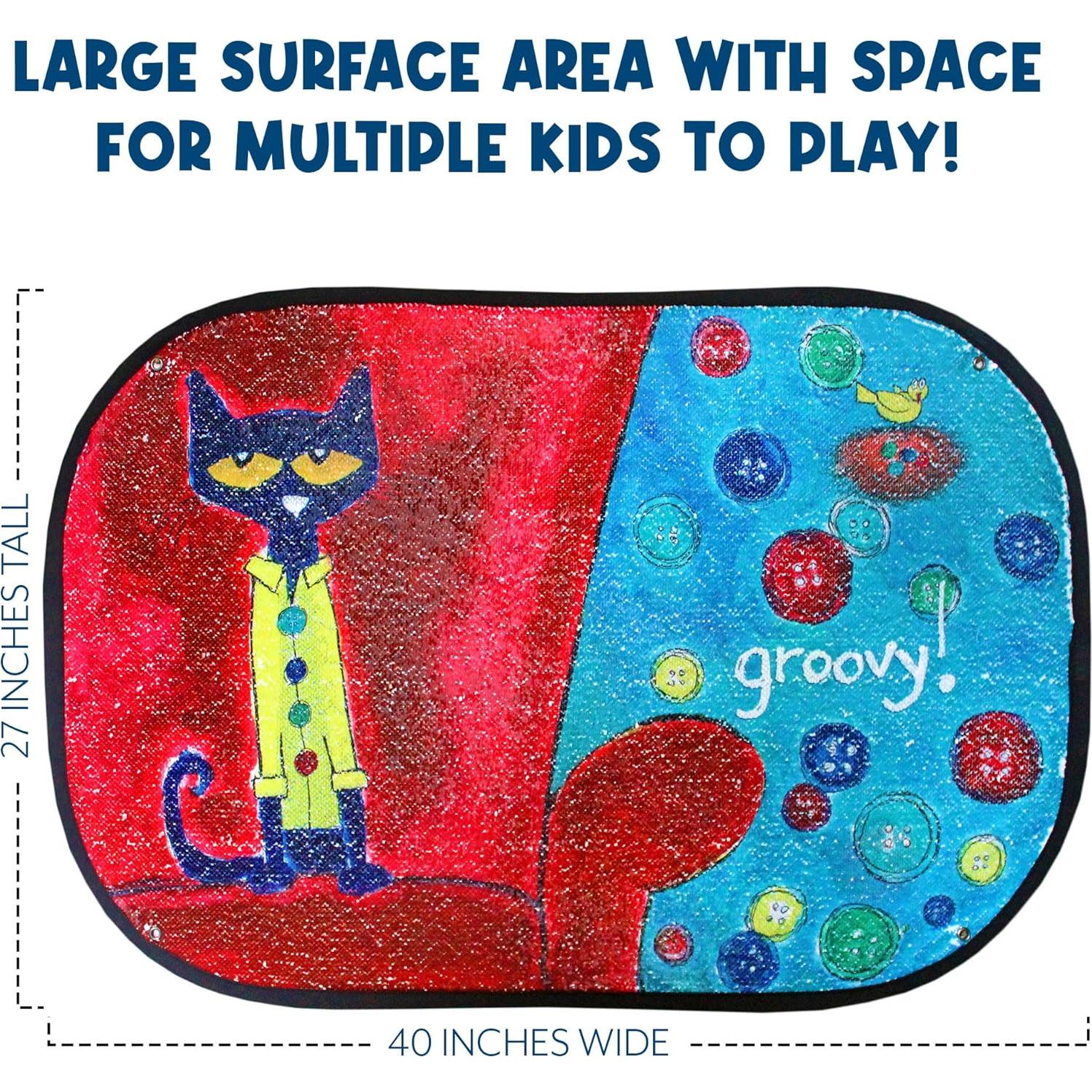 Pañuelo Sensorial Reversibles Lentejuelas Pete The Cat Jumbo 101.6x68.6cm