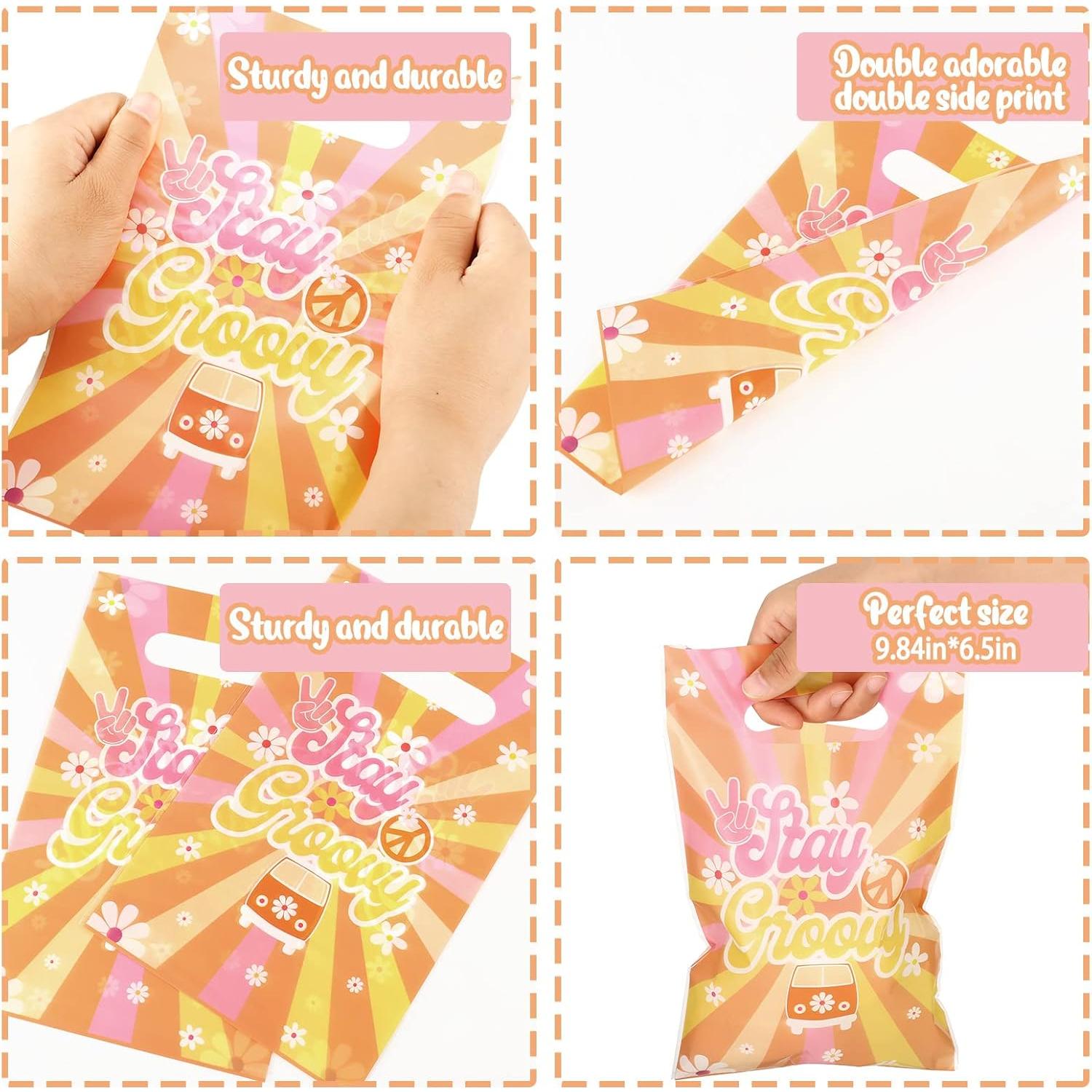 Paquete de 100 Bolsas de Fiesta Groovy Hotop 16.5x24.6cm