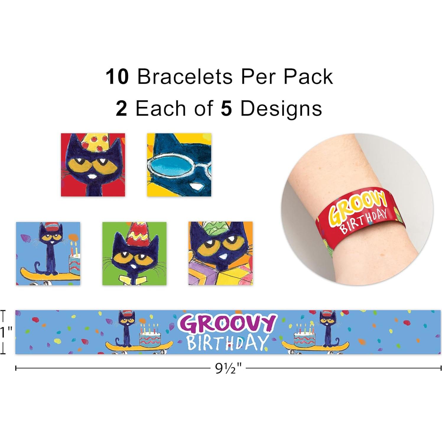 Pulseras de Cumpleaños Divertidas Teacher Created Resources - 10 Pzas