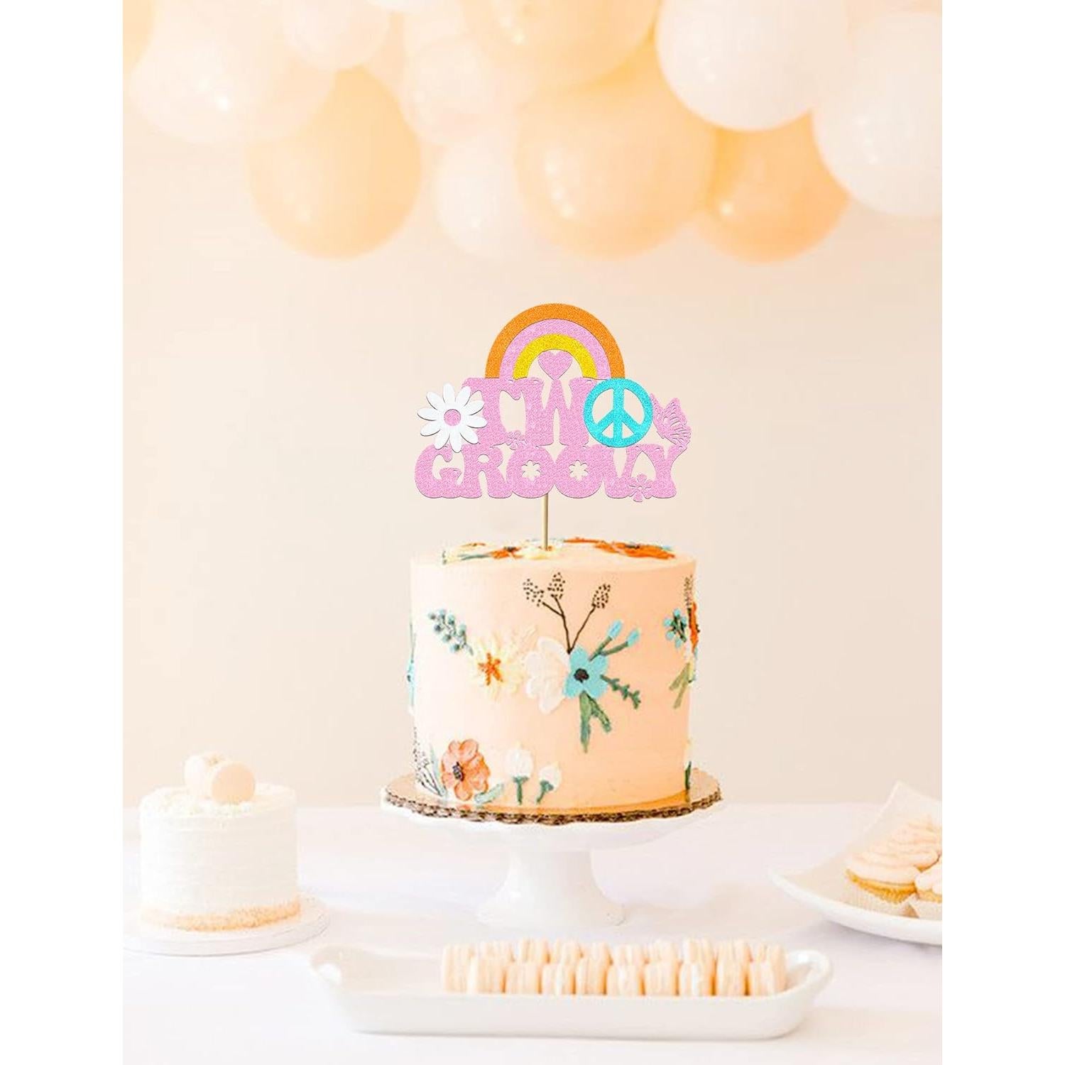 Topper de Pastel Dos Groovy Vivicraft 17x12.2cm Ecológico