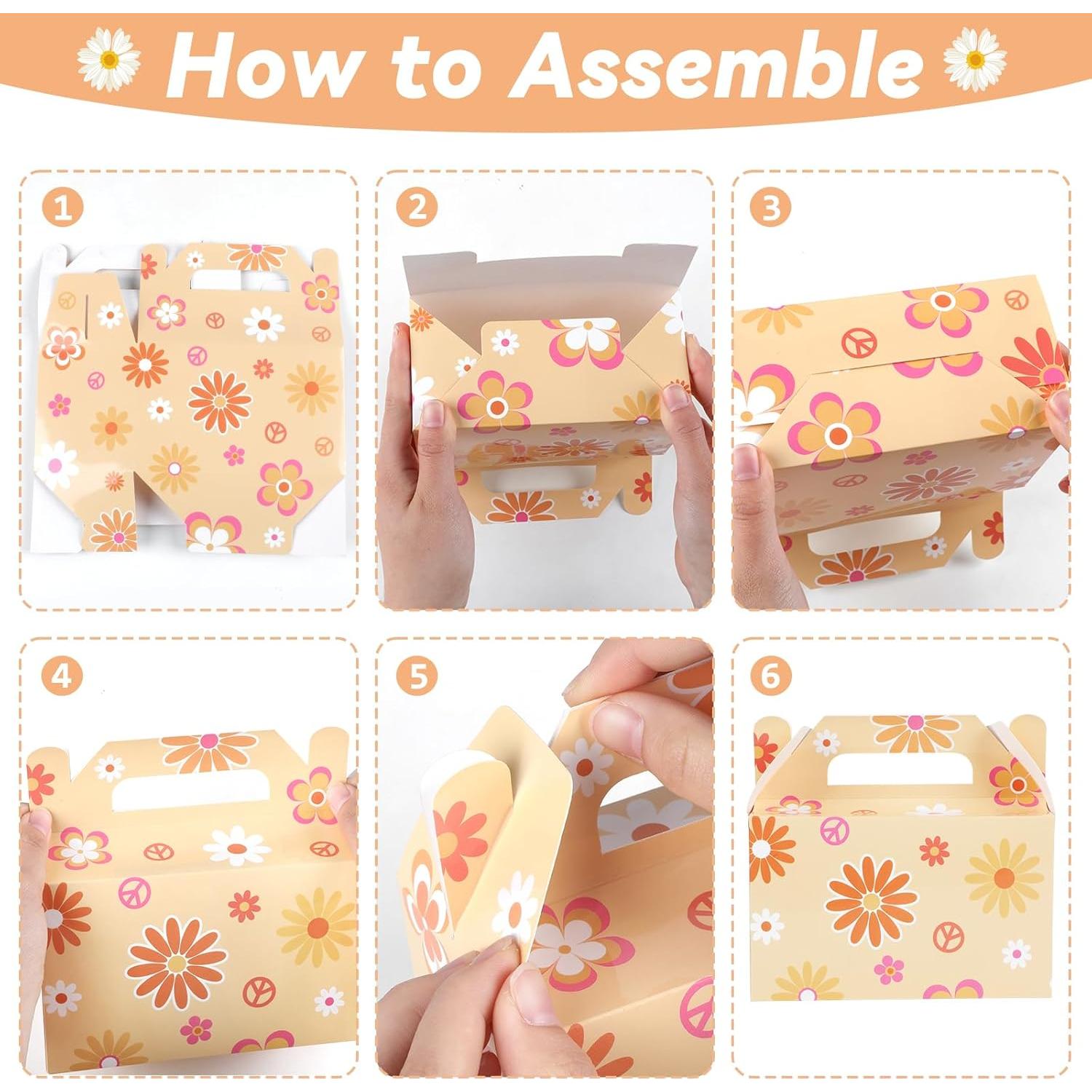 24 Cajas de Regalo Margarita Boho ZOIIWA 15x9x7.5cm