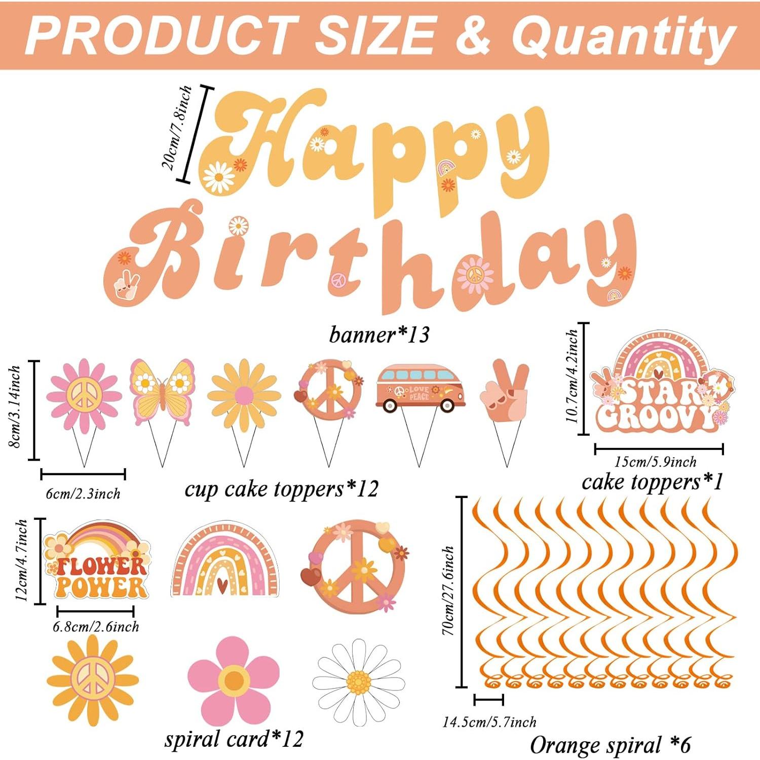 Juego de Vajilla Desechable ZOIIWA 149 Pcs Fiesta Cumpleaños Groovy