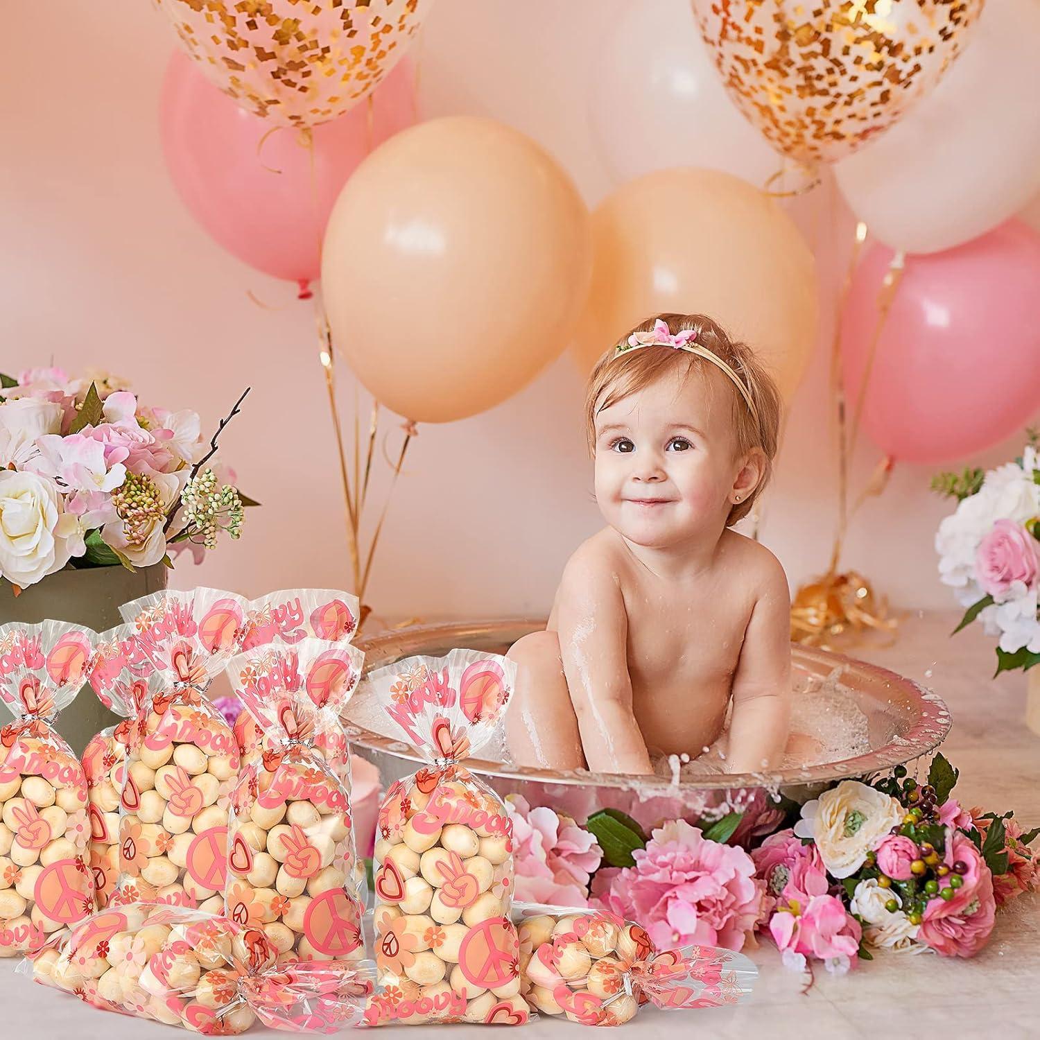 Bolsas de Fiesta Retro Hippie Pajean 100 Pcs Celofán 27.4x12.7cm