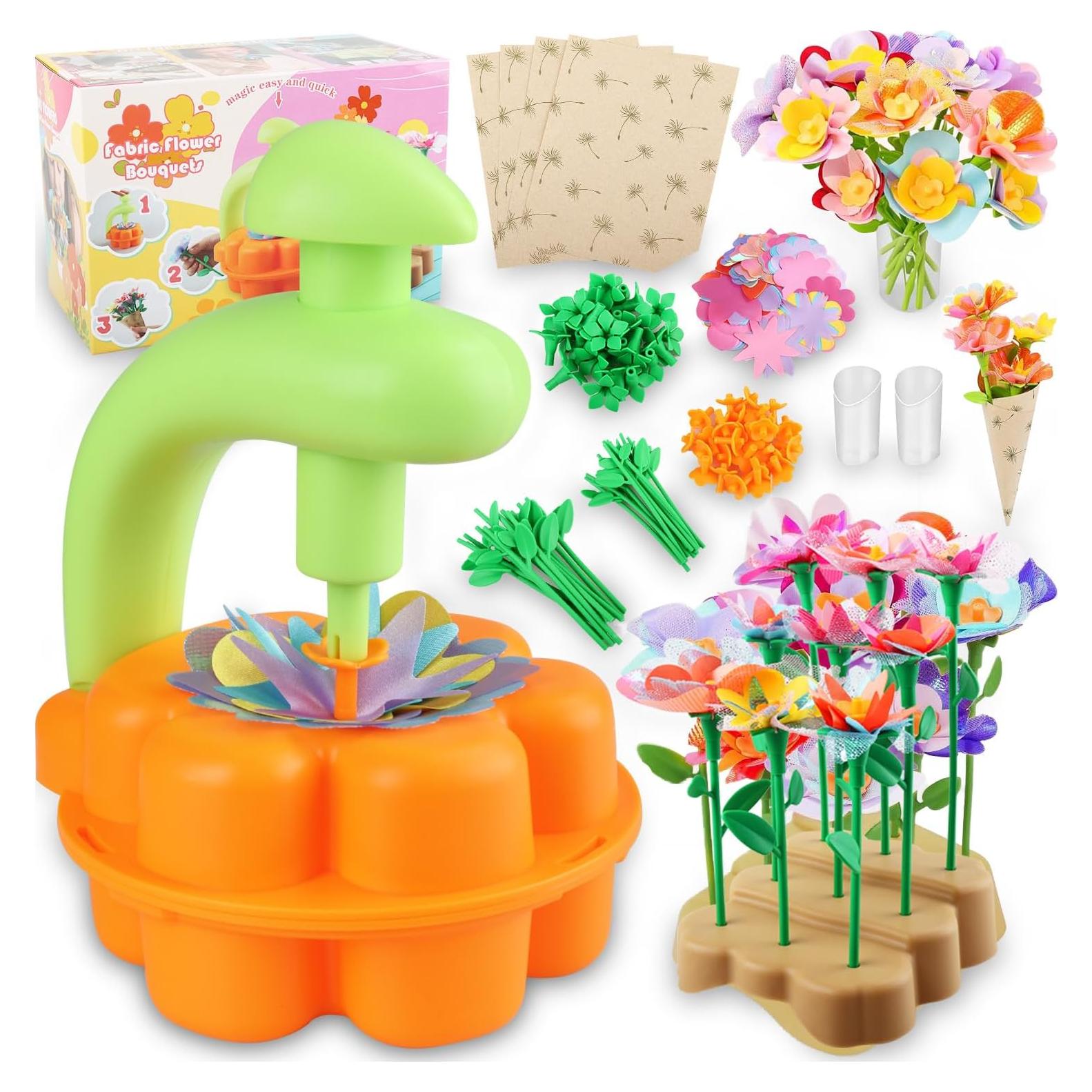 Kit de Manualidades DIY YUOIOYU Ramo de Flores de Tela 94 Piezas