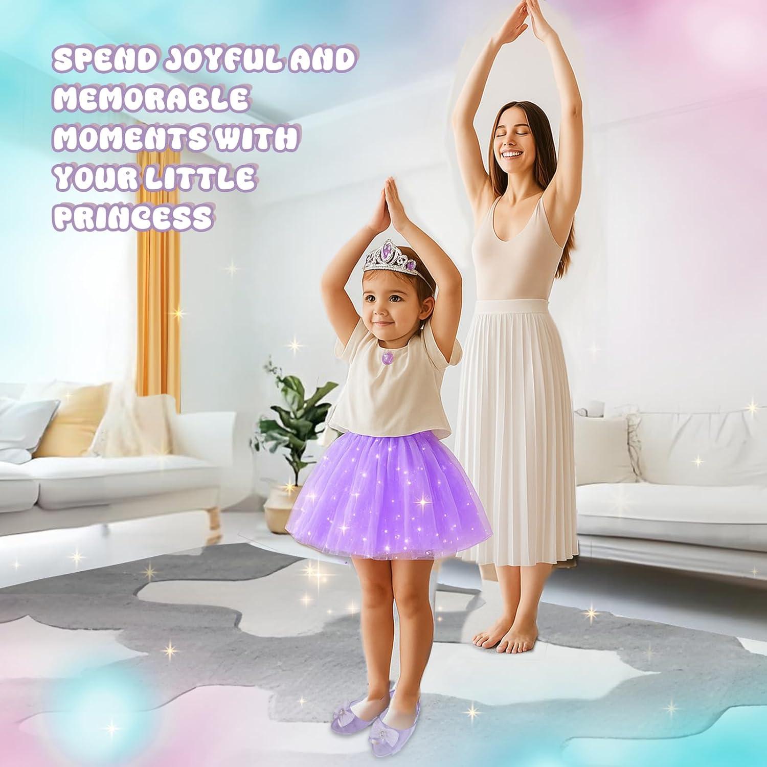 Conjunto de Vestir Princesa para Niñas 3-6 Años - 3 Vestidos y Accesorios