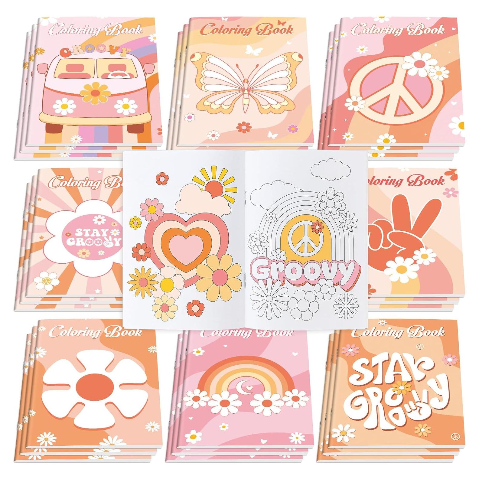 24 Libros para Colorear Hippie Boho Honoson - Actividades Niños