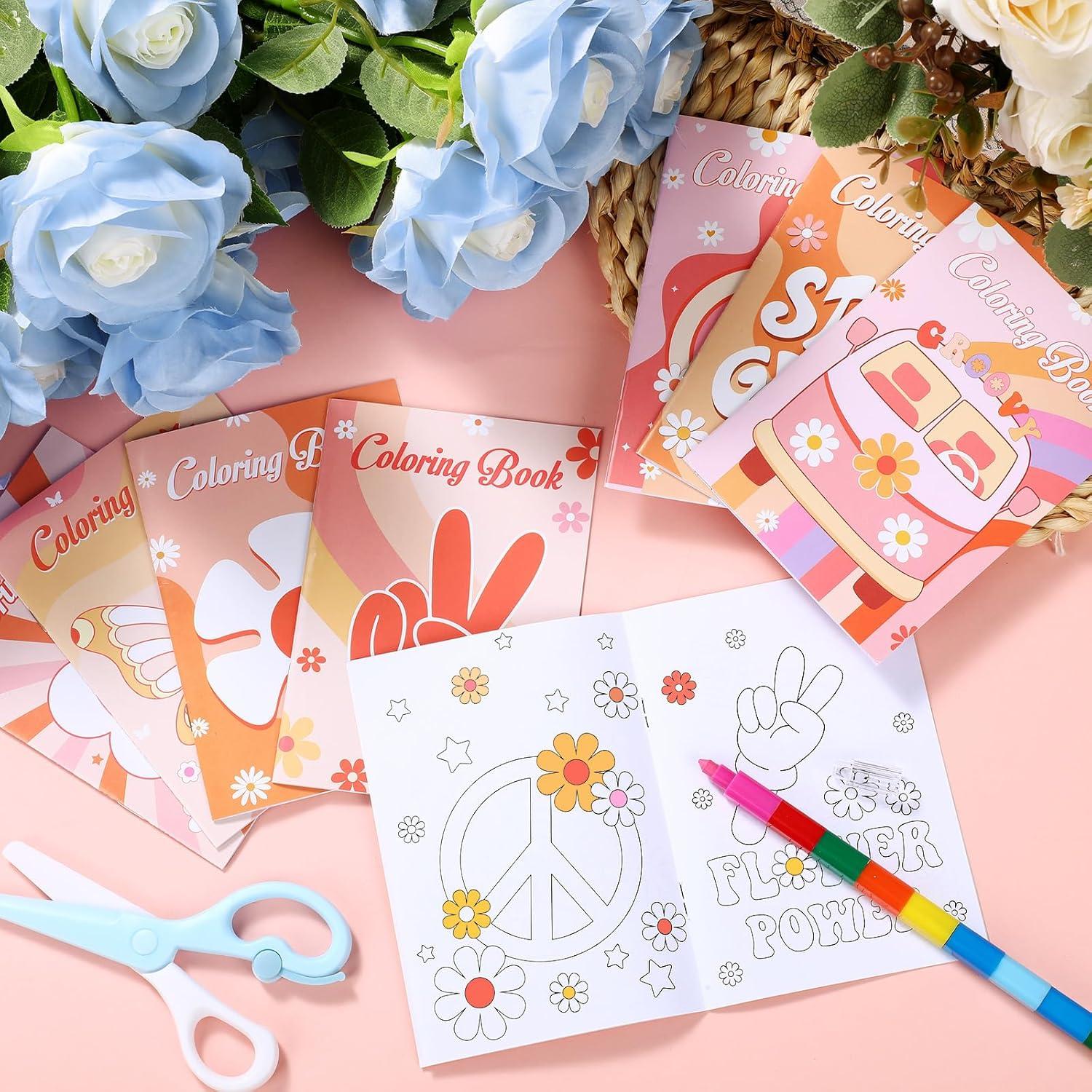 24 Libros para Colorear Hippie Boho Honoson - Actividades Niños