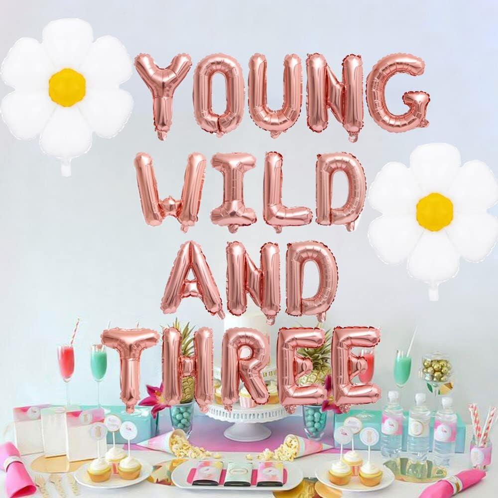 Decoraciones para 3er Cumpleaños KUNGOON - Joven y Salvaje