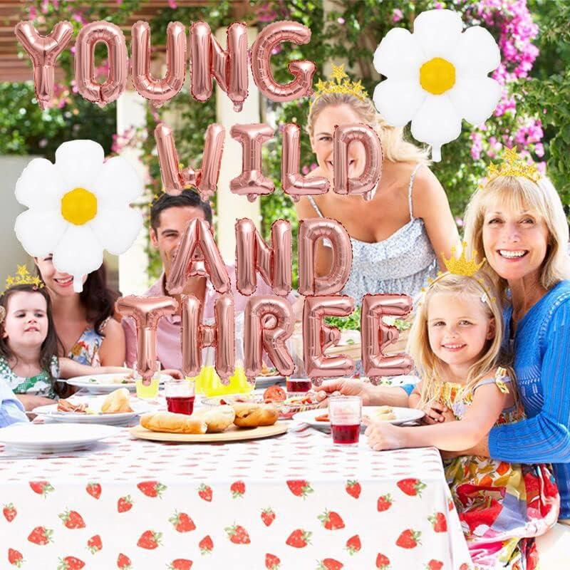 Decoraciones para 3er Cumpleaños KUNGOON - Joven y Salvaje