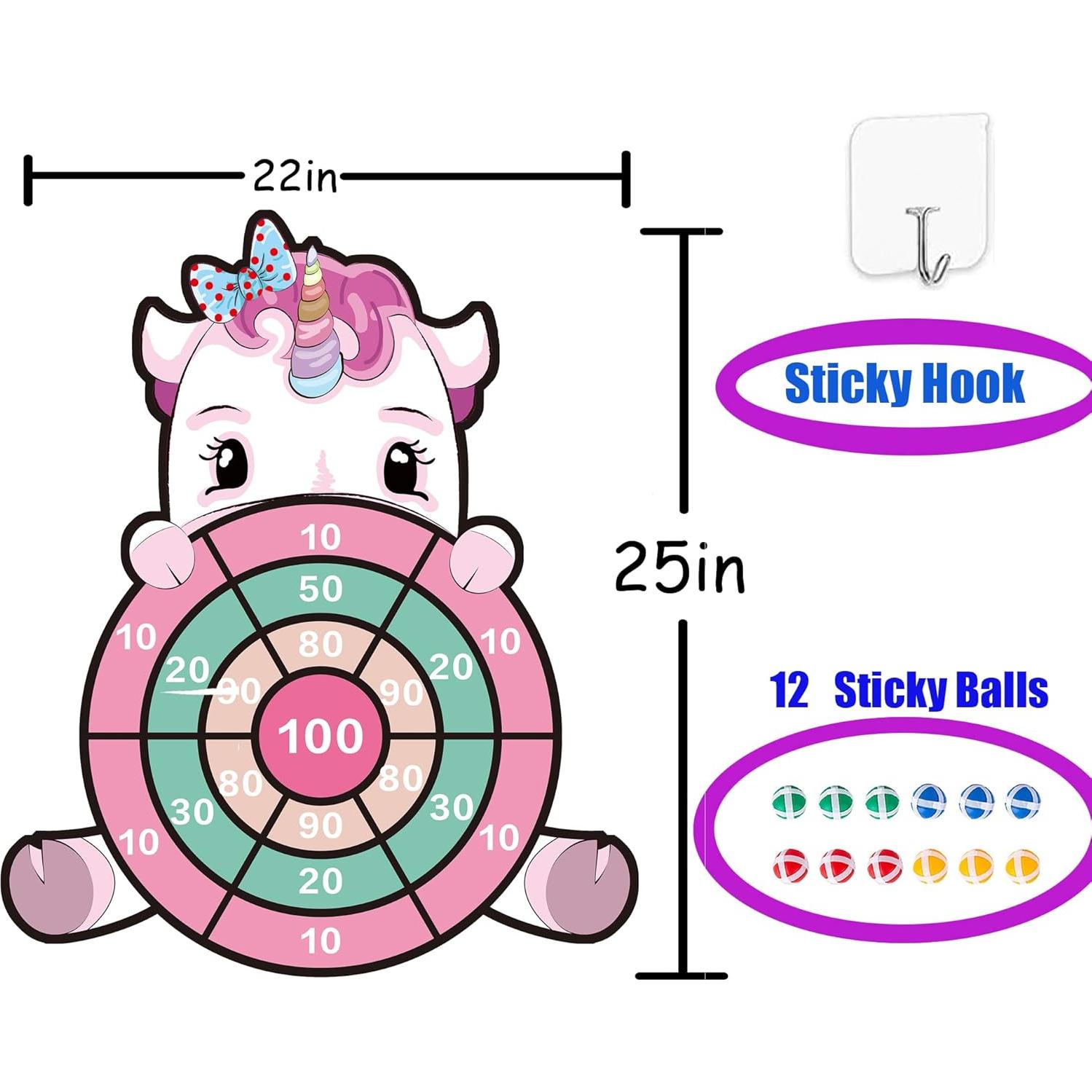 Tablero de Dardos Unicornio HONGID 63.5 cm para Niños