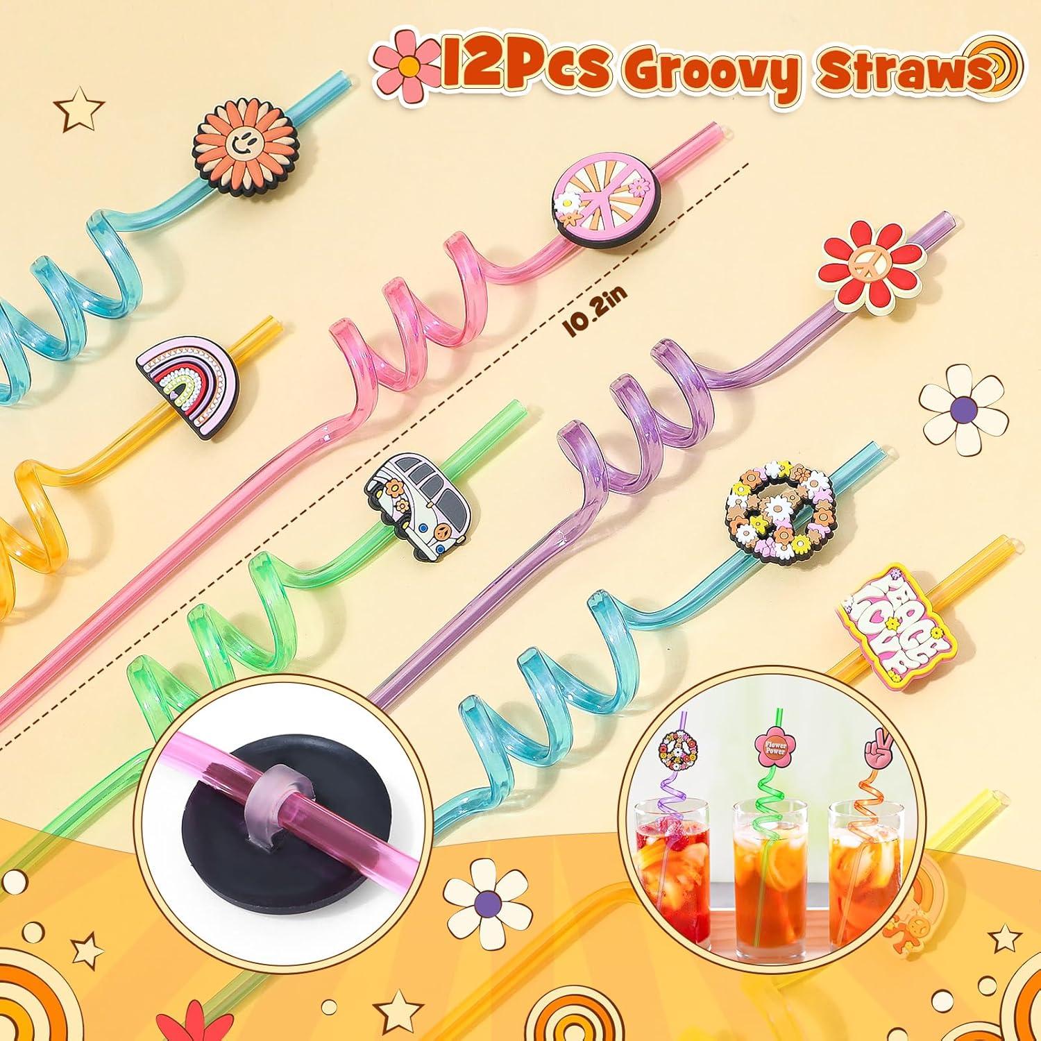 Winrayk 110 Piezas Suministros Fiesta Retro Hippie Boho