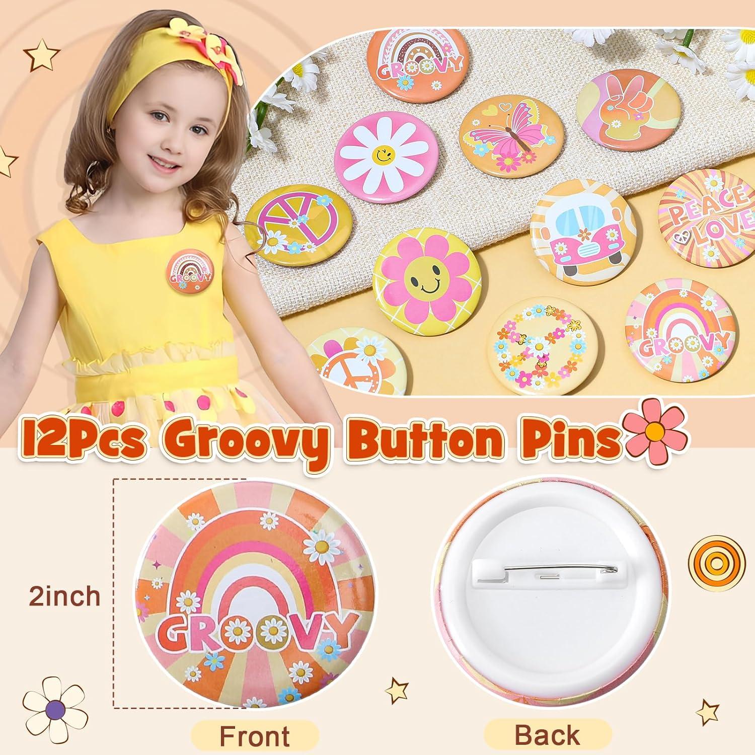 Winrayk 110 Piezas Suministros Fiesta Retro Hippie Boho