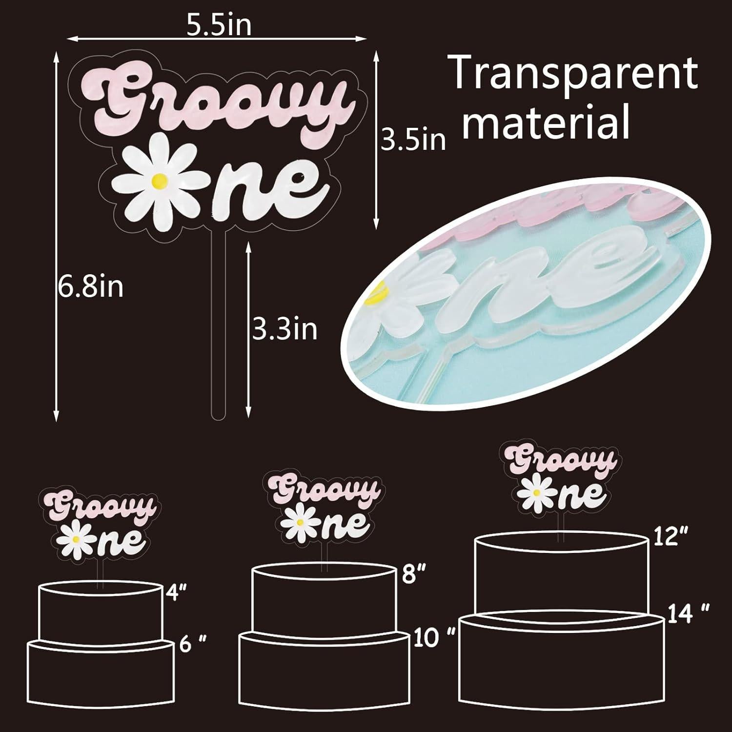 Topper de Pastel Groovy Daisy 14x17.3cm Lintran