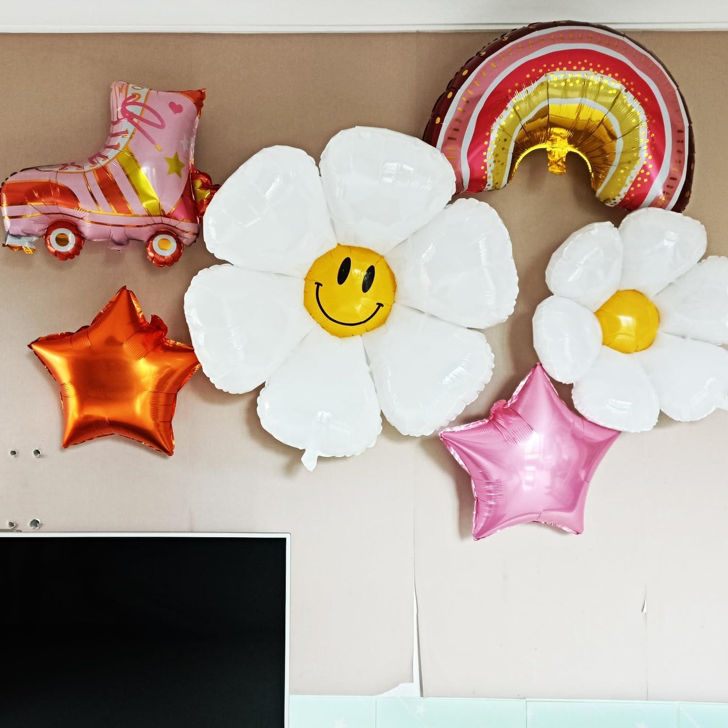 Paquete de 7 Globos de Aluminio Hippie Arcoíris LOONELO