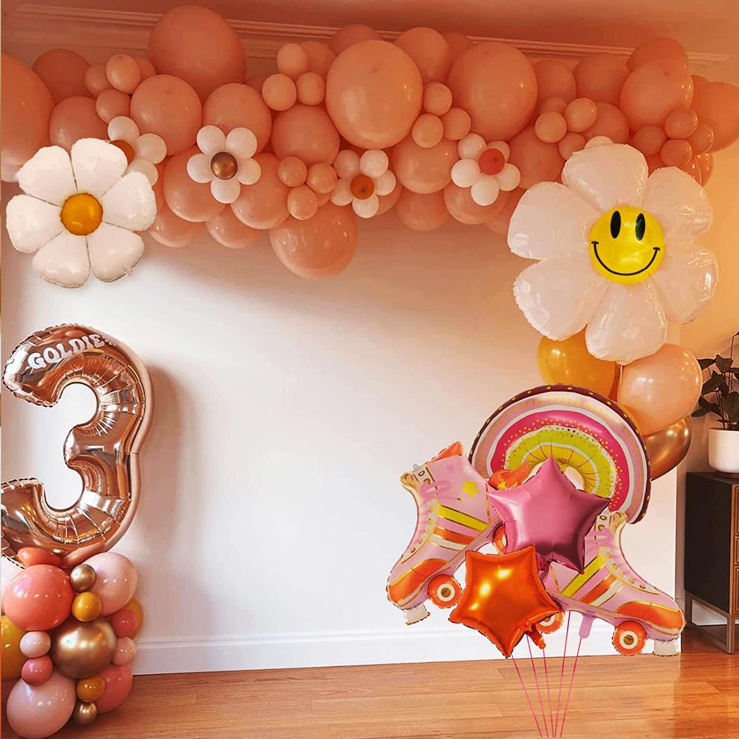 Paquete de 7 Globos de Aluminio Hippie Arcoíris LOONELO