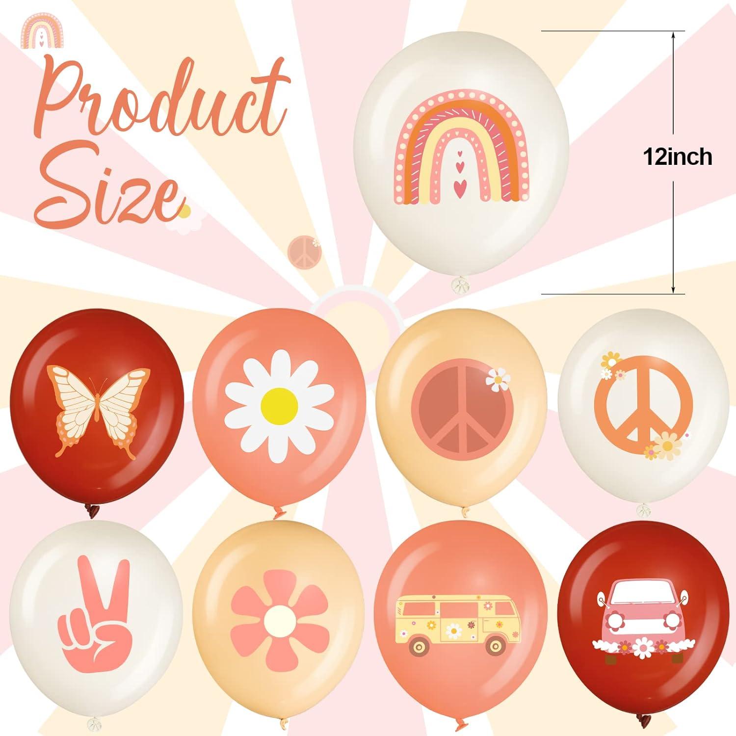 Kit de 45 Globos Groovy Retro Aoriher para Fiestas