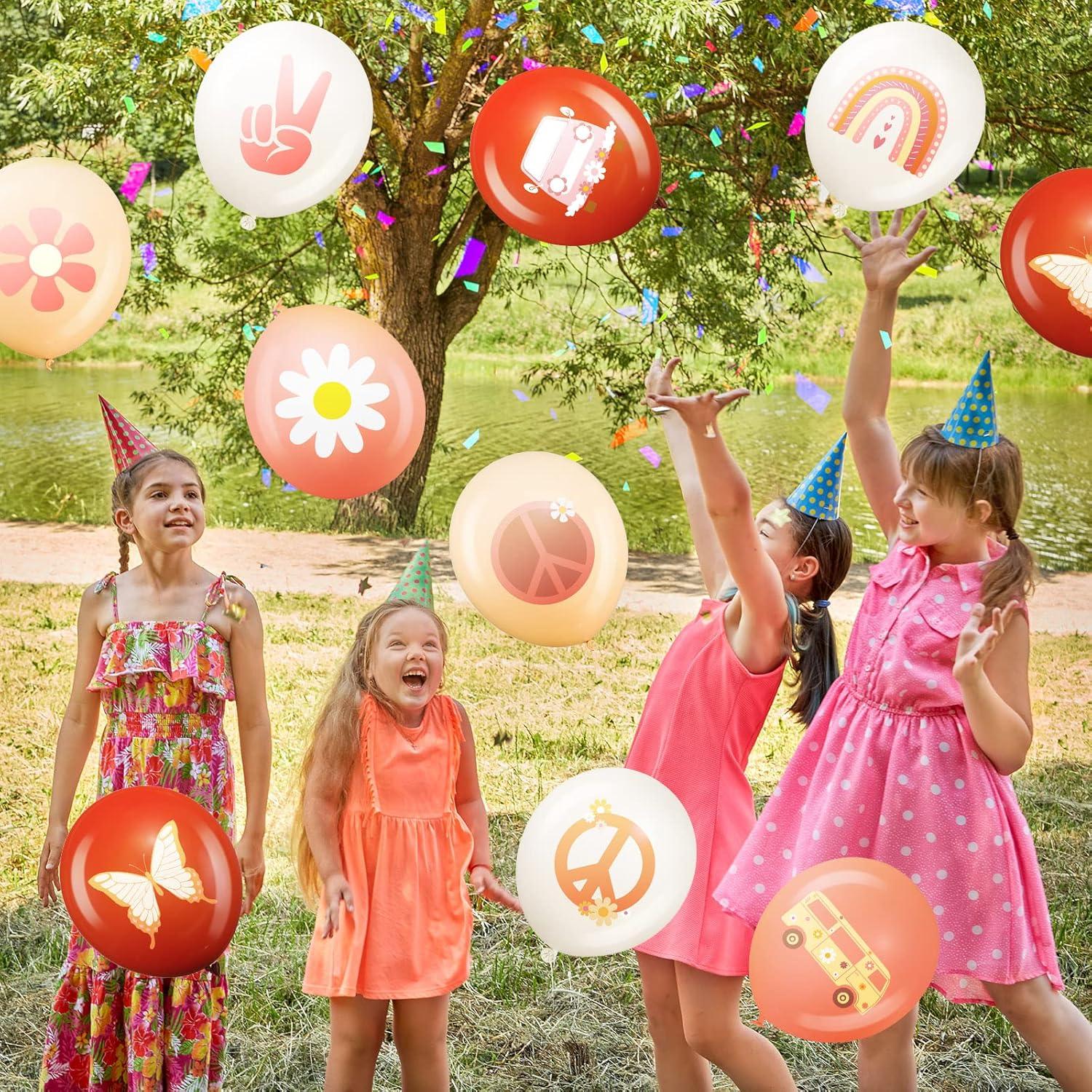 Kit de 45 Globos Groovy Retro Aoriher para Fiestas