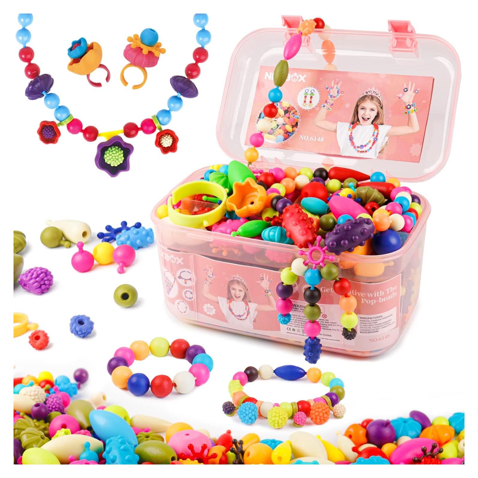 Kit de Manualidades NEXBOX para Niñas - Creación de Joyas Rosa