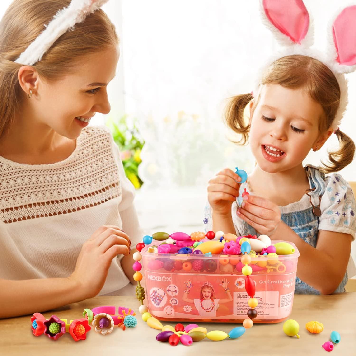 Kit de Manualidades NEXBOX para Niñas - Creación de Joyas Rosa