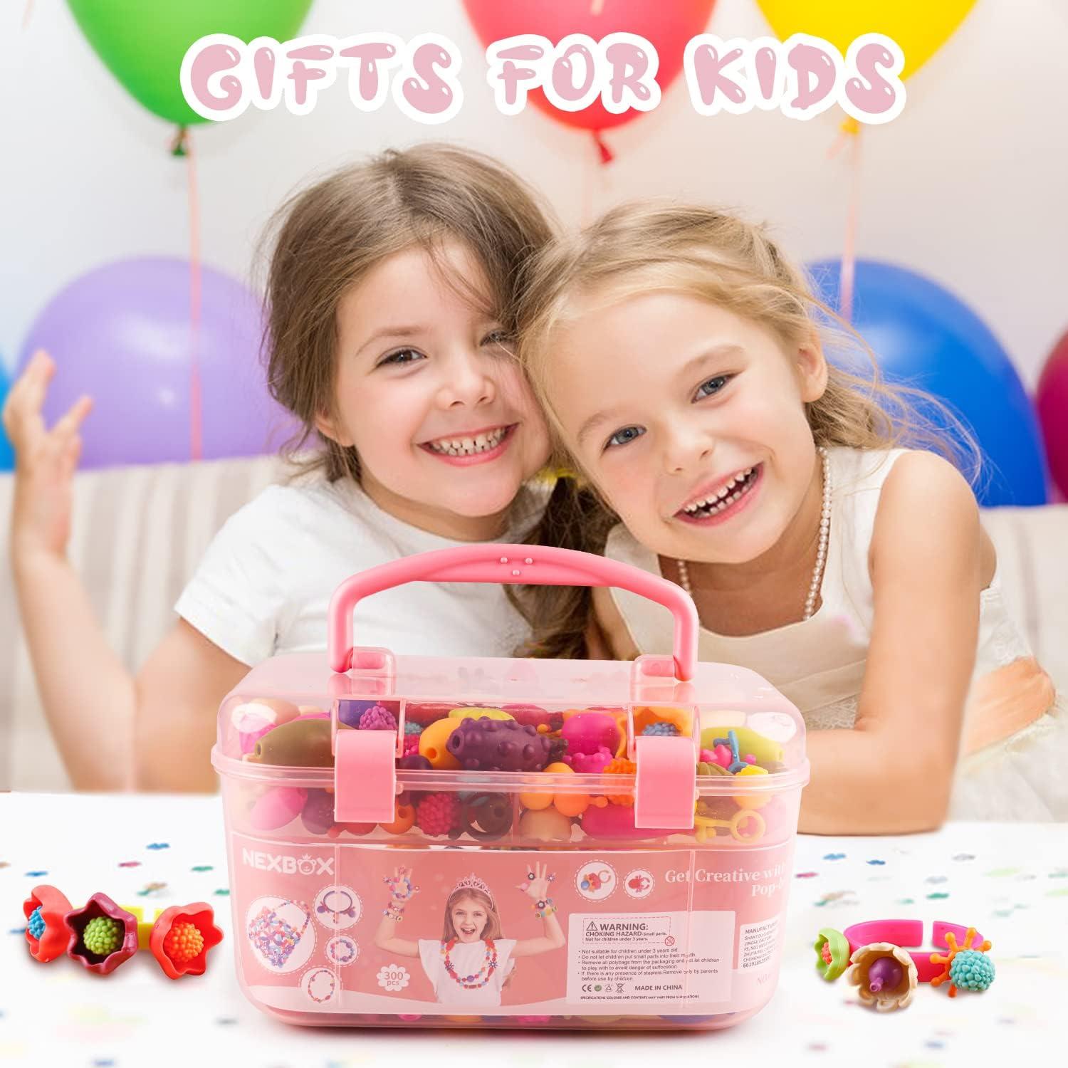 Kit de Manualidades NEXBOX para Niñas - Creación de Joyas Rosa