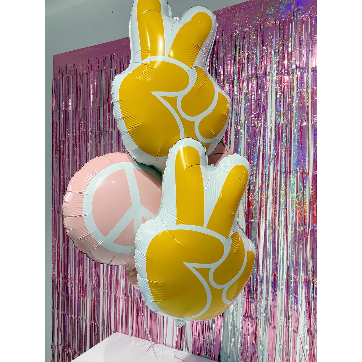 Set de 13 Globos Retro Hippie CYMYLAR para Fiesta